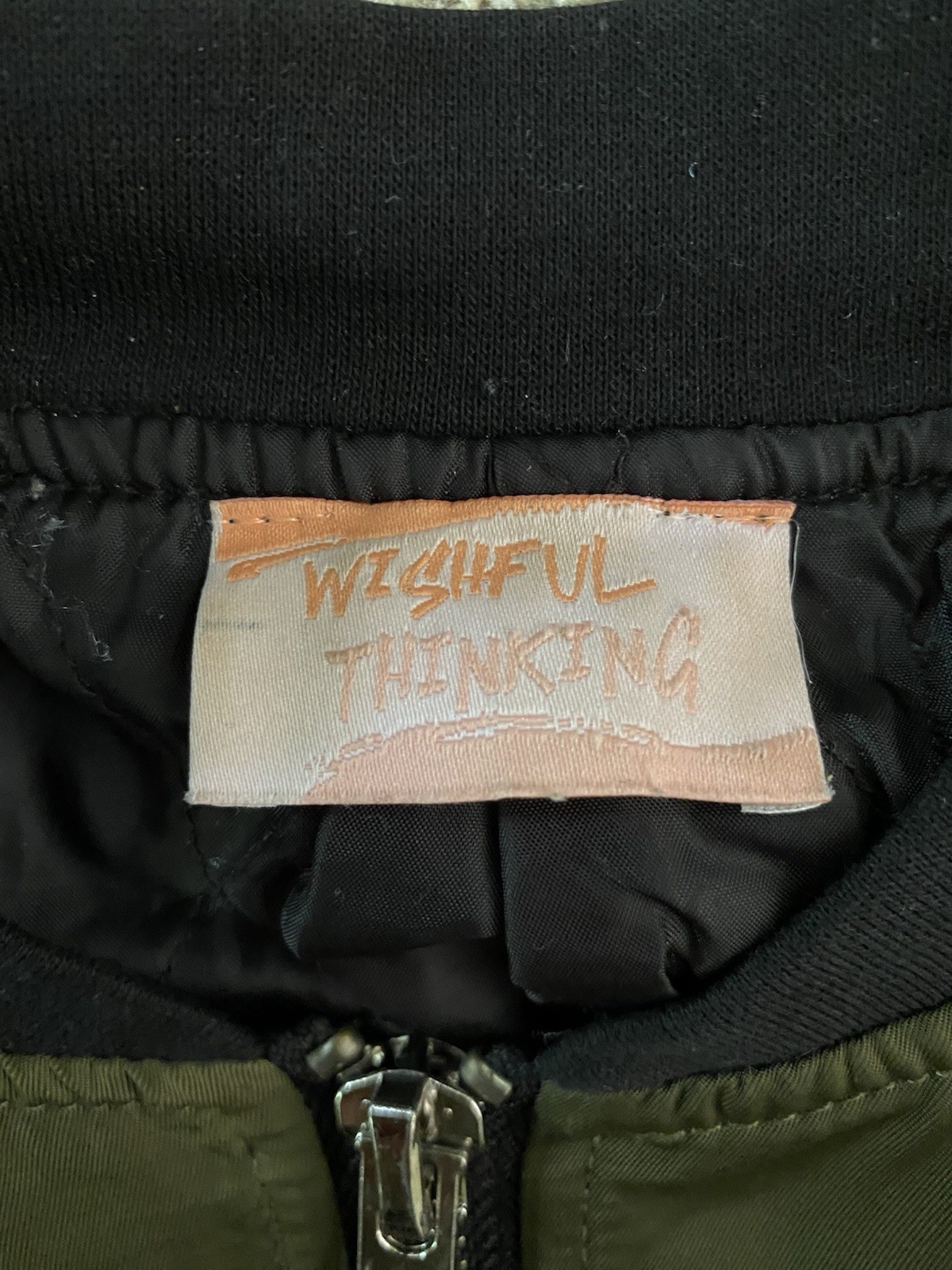 Wishful Thinking Women’s Jacket Size M Dark Green/Black Long Sleeve Full Zip