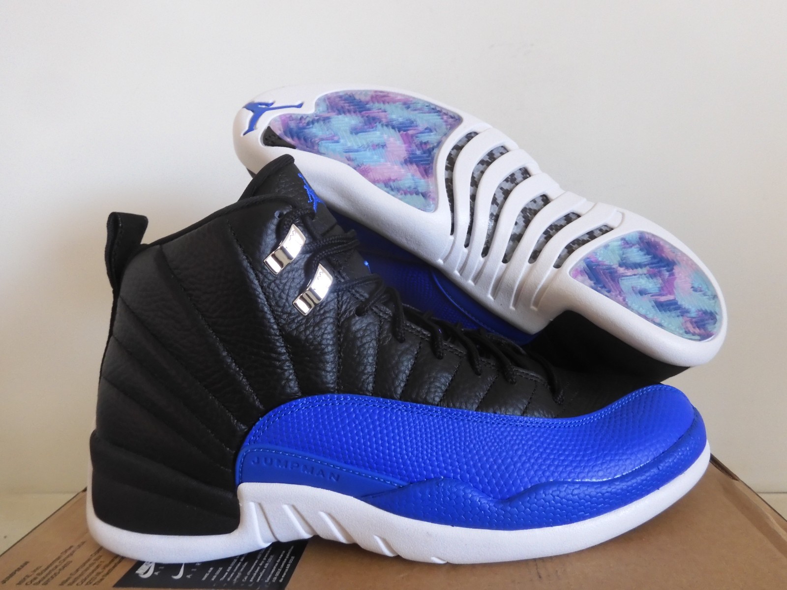 Nike Air Jordan 12 Retro Black-Hyper Royal Blue Womens [AO6068-004]
