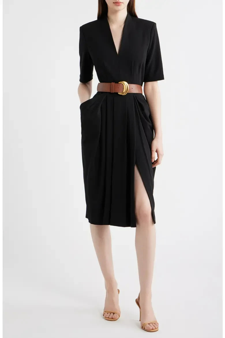 Donna Karan New York Belted Sheath Dress-Size 4 (FLK#1153 B)