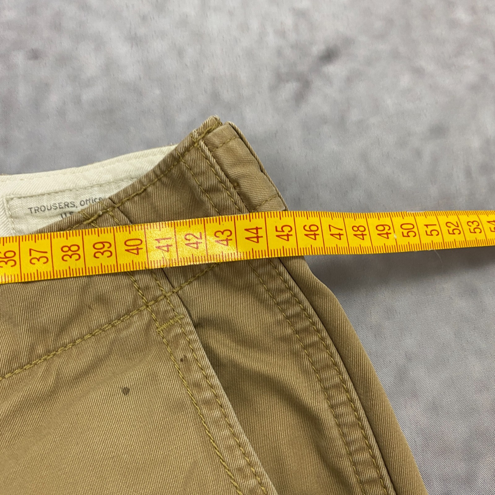 Vintage Polo Ralph Lauren Officer Trousers Chino Pants Beige Khaki W34 L34