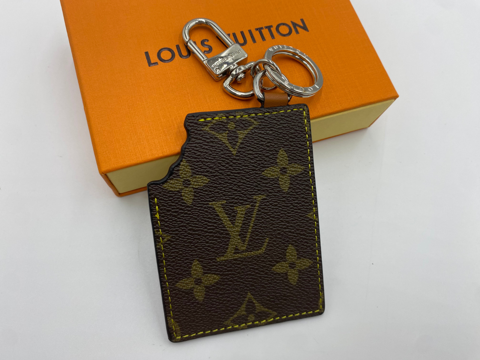 Louis Vuitton LV Chocolate Monogram Key Holder Bag Charm Keychain