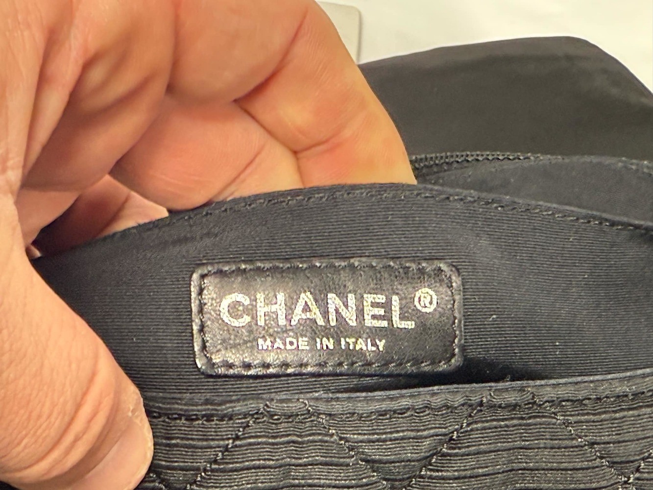 Chanel 2.55 Re-issue Grosgrain Nylon fabric Black White SPB JDW (341023)
