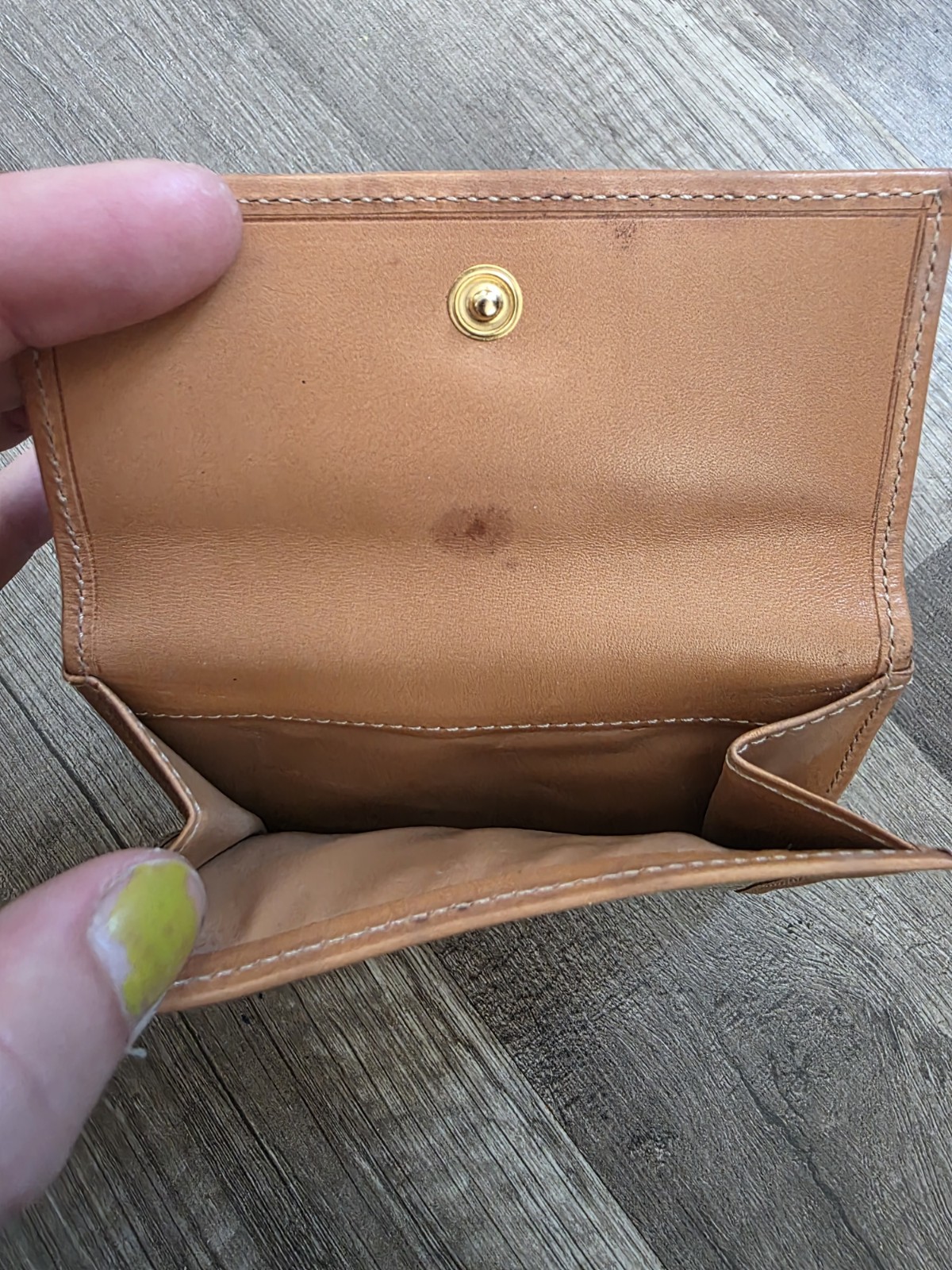Vintage Celine Brown Triomphe Canvas 3-Fold Wallet Macadam Leather Designer