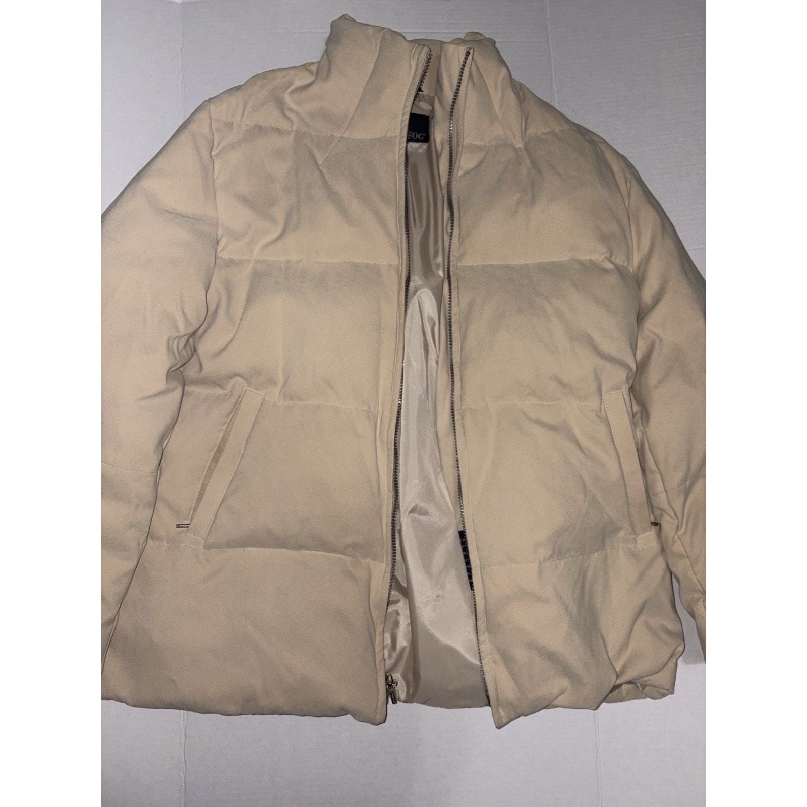 London Fog Puffer Jacket High Collar Full Zip Women’s Size XL