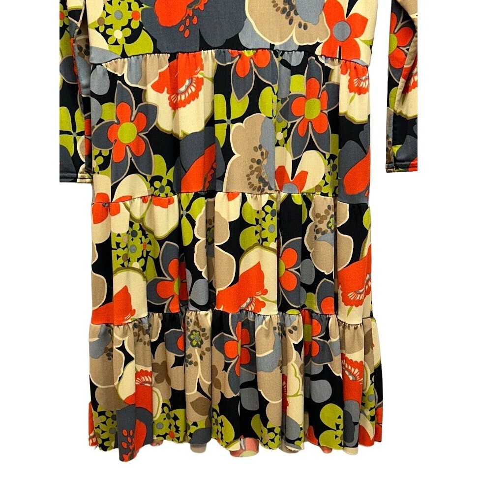Ivy Jane Uncle Frank Tiered Ruffle Floral Dress Size Small