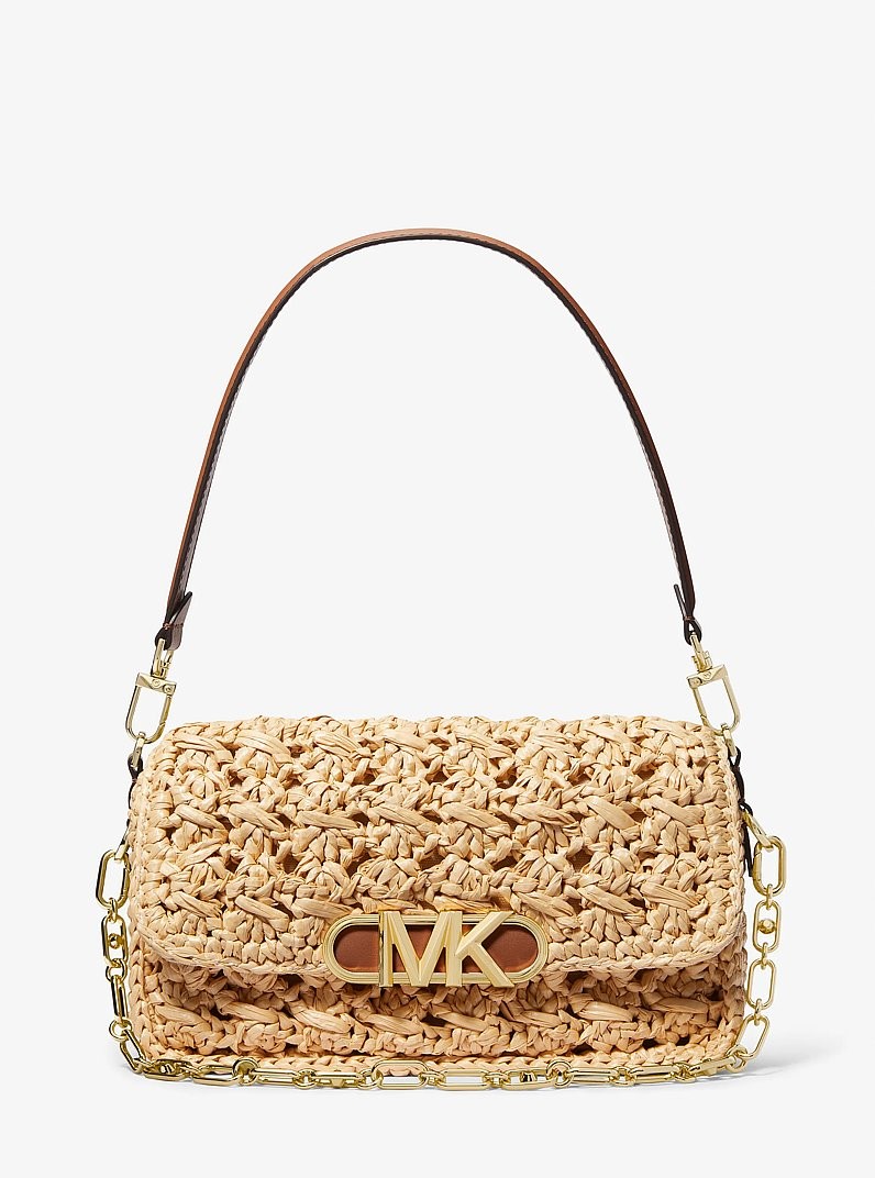Michael Kors Parker Medium Polypropylene Straw Shoulder Bag 30S3S7PC2W