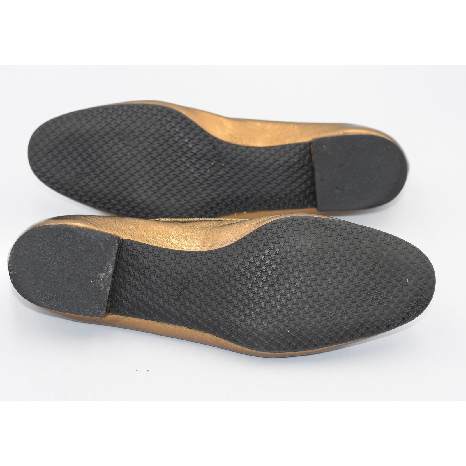 Claudia Ciuti Bronze Metallic Leather Loafer Flats, Size 9.5
