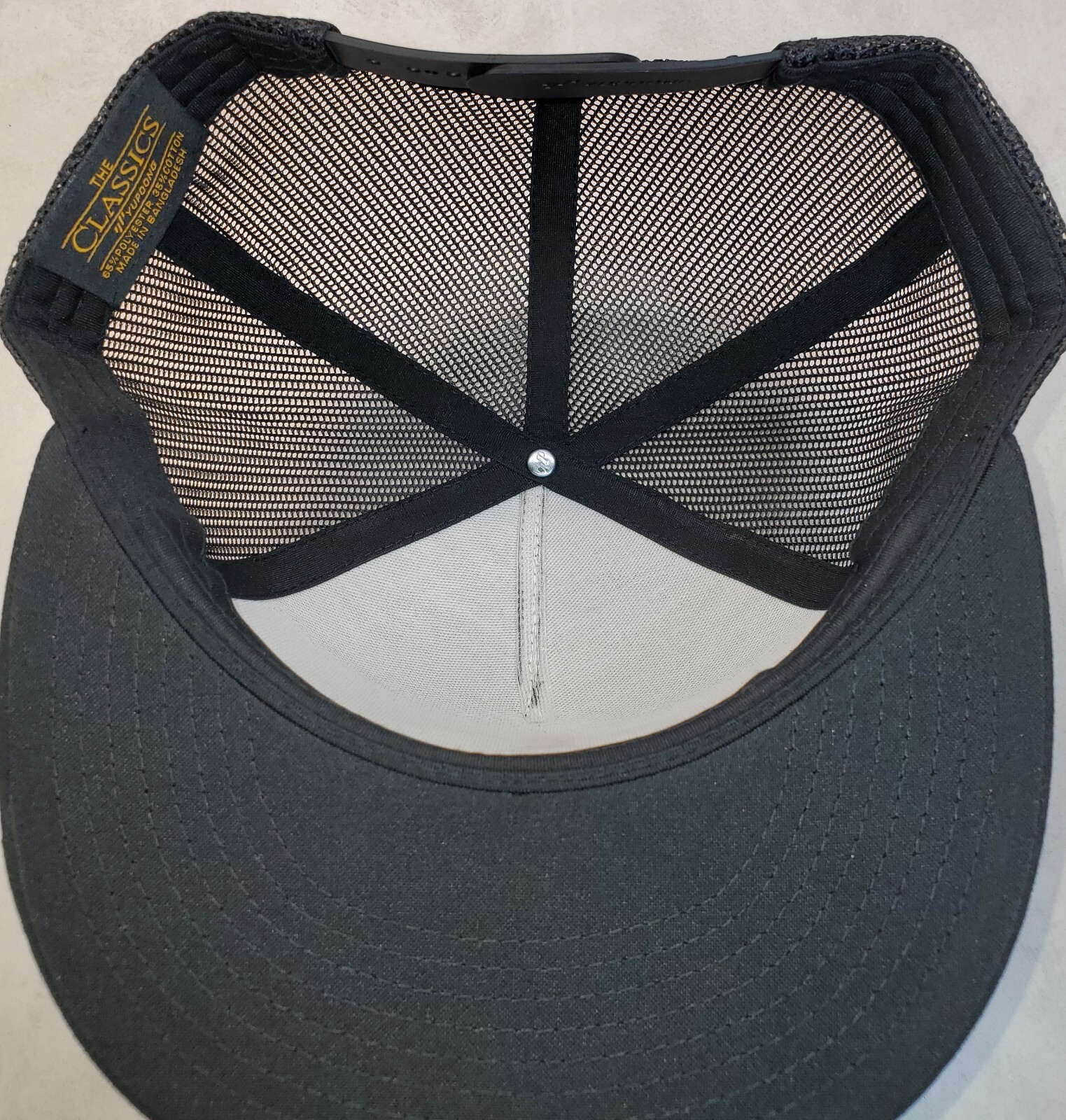 Snap-on Patch Yupoong Trucker Hat / YP Classic 6006 / Snapback Charcoal/Black