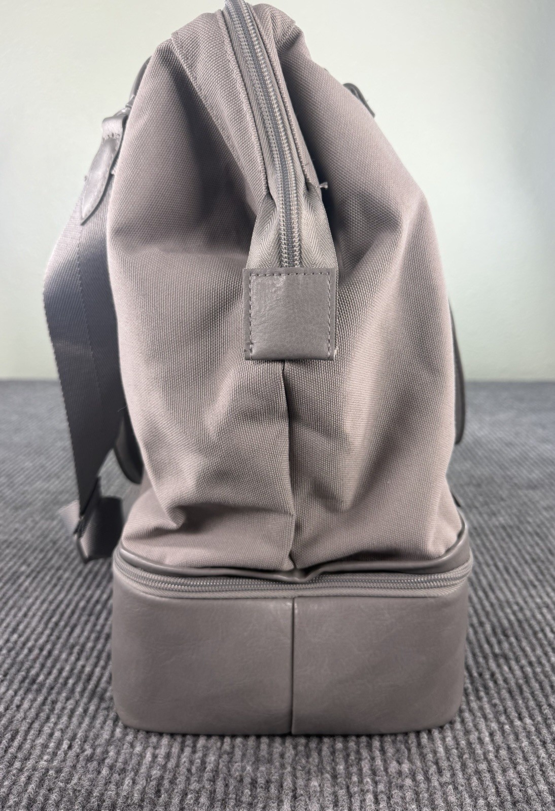 BEIS The Convertible Mini Weekender Travel Bag in Grey Excellent Condition