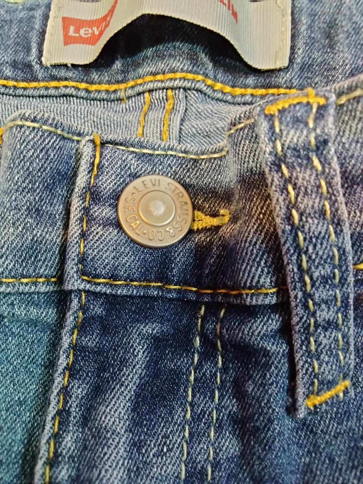 Levis Boys Blue Jeans 511 Slim Fit Denim with Reflective Details 8 Reg W24 L25