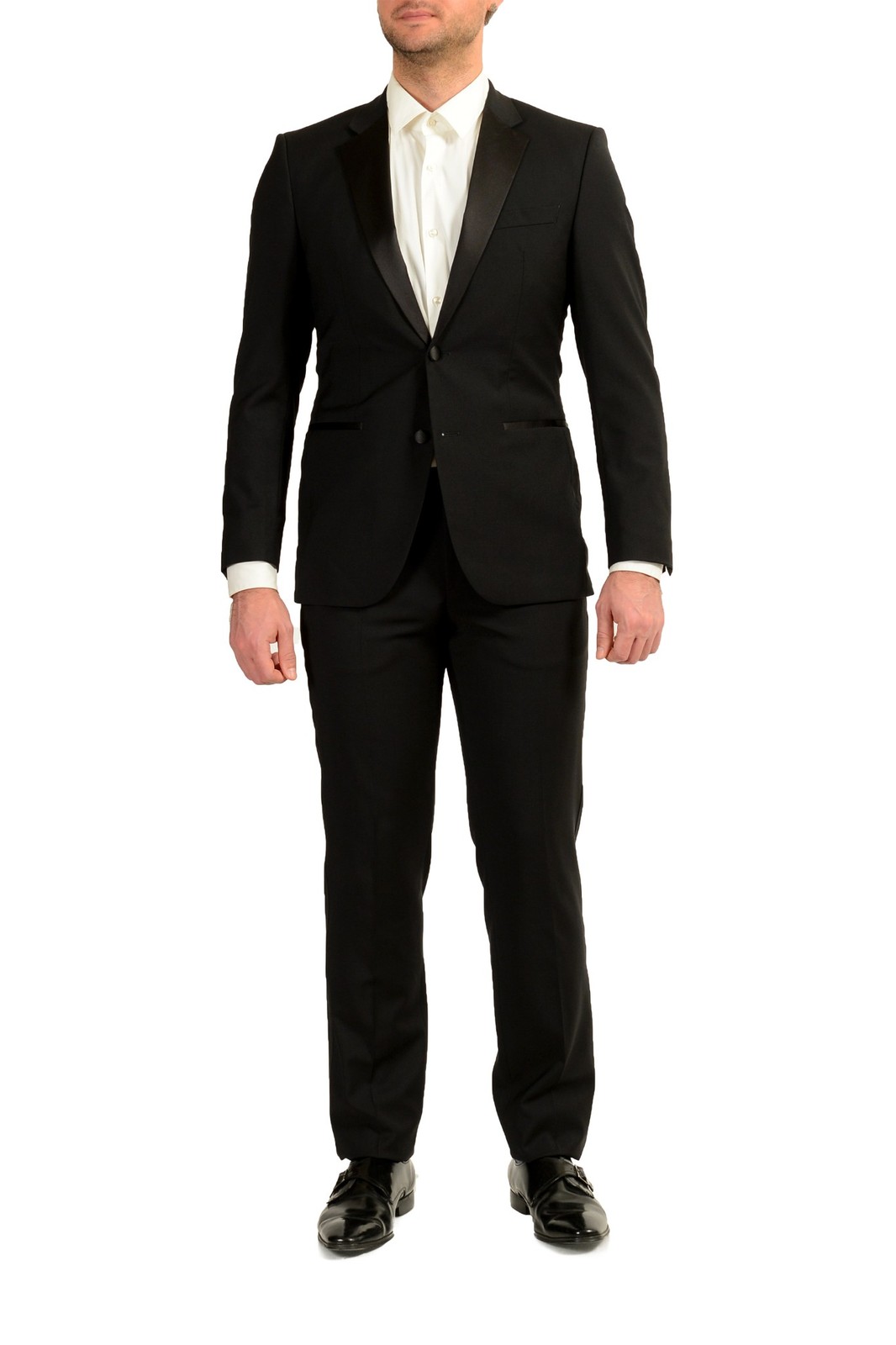 Hugo Boss Men’s “The Stars75/Glamour3” 100% Wool Tuxedo Black Suit US 38R IT 48R