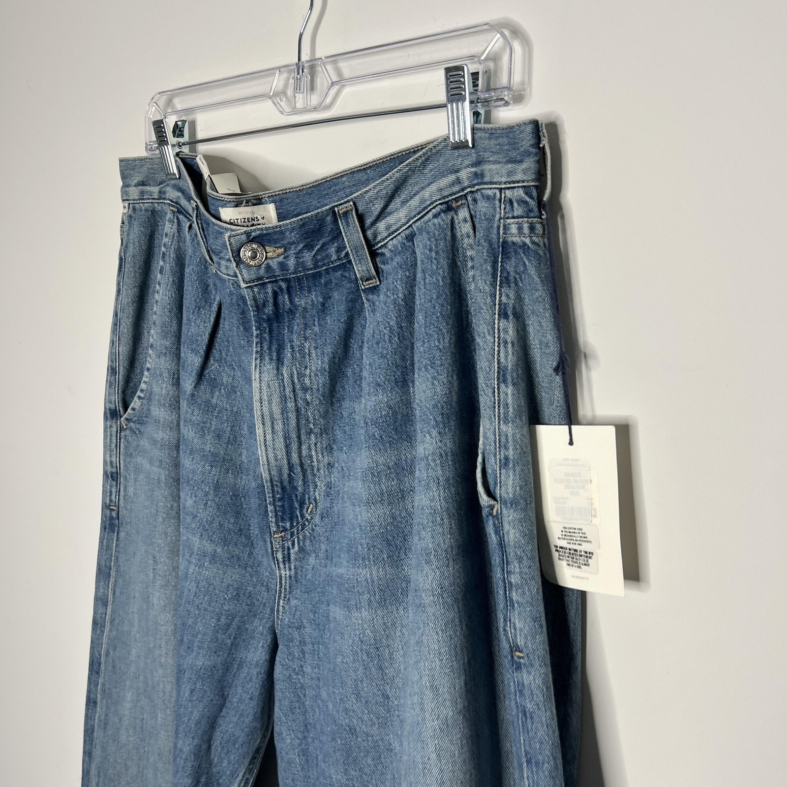 Citizens of Humanity Jeans Womens 32 Blue Maritza Pleated Trouser Wide Leg USA