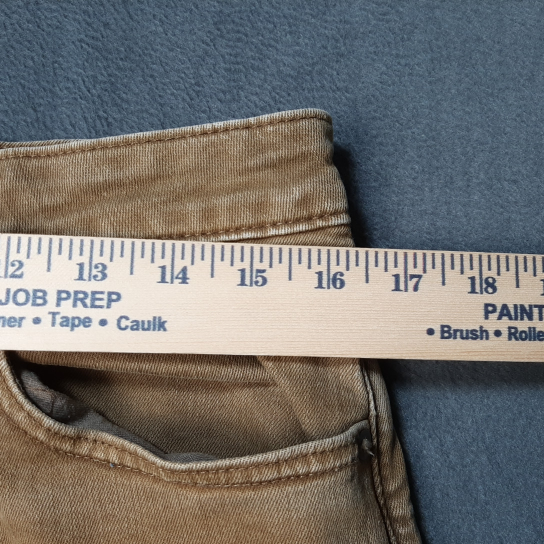 American Eagle Jeans Mens 32×30 Brown Tan Denim AirFlex Preppy Faded Whiskering