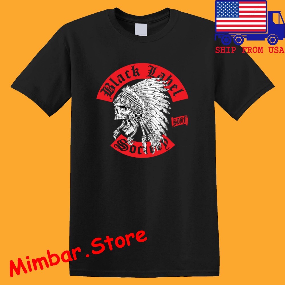 BLACK LABEL SOCIETY Indian Chief Skull Men’s Black Size S-5XL