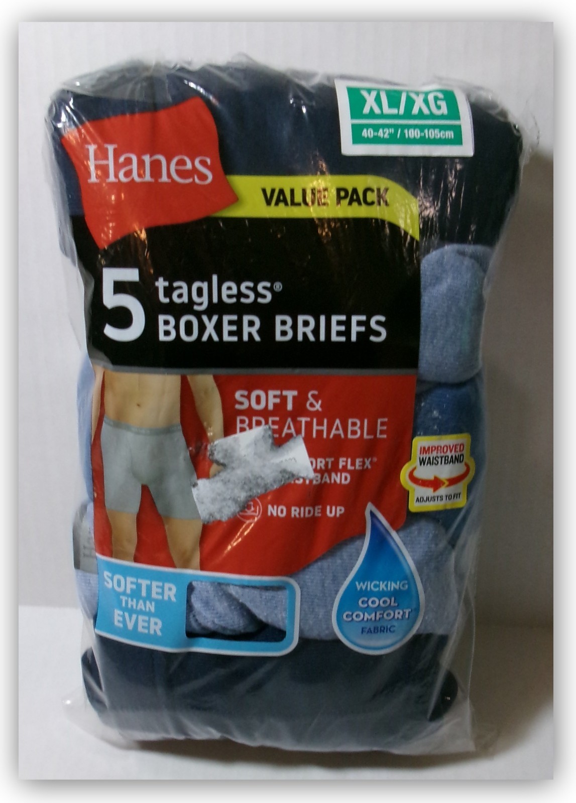 Hanes COVERED BAND SMALL XL Cool Comfort Tagless Boxer Briefs wicking 4-5 pr