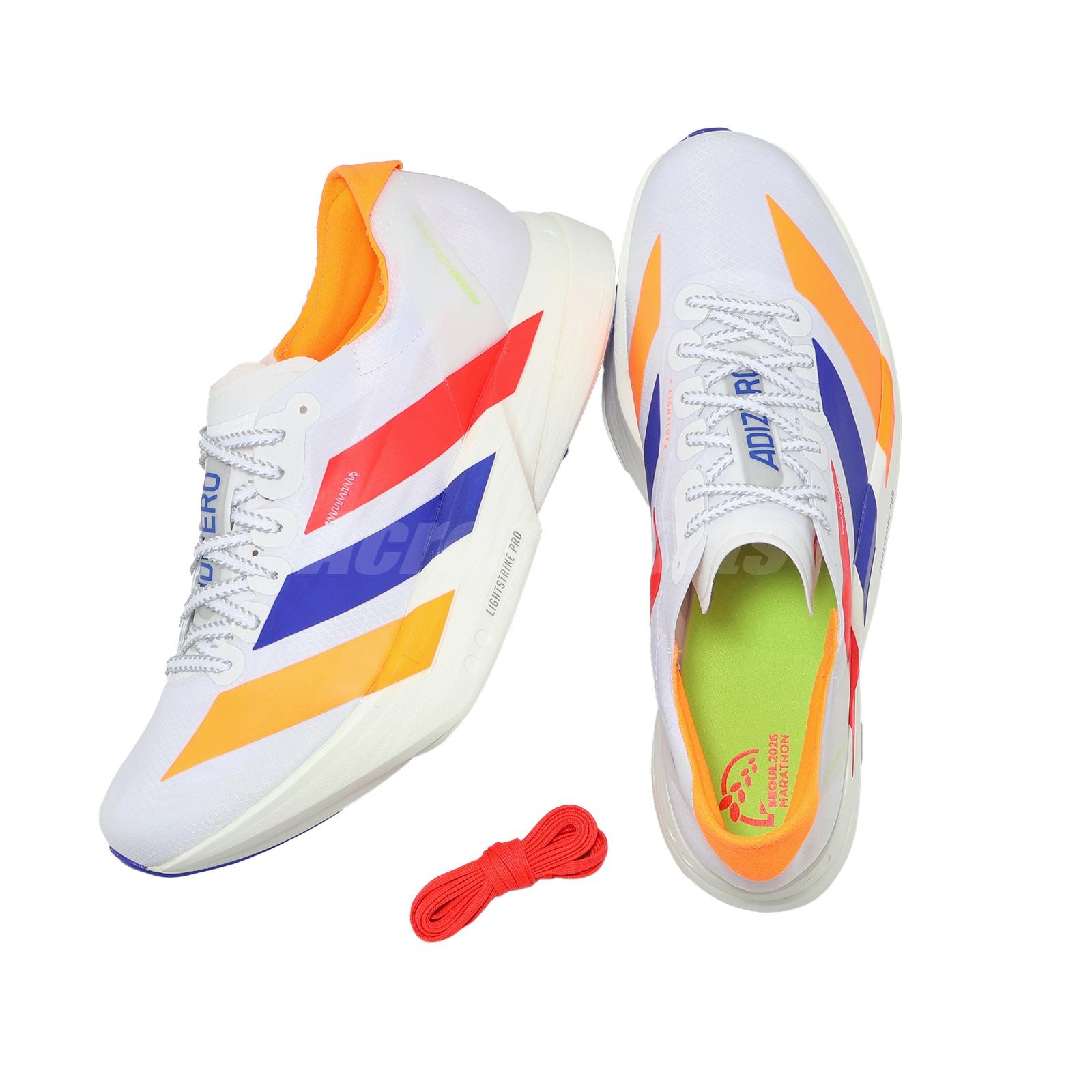 adidas Adizero Adios Pro 4 M White Blue Red Orange Men Racing Running KI4438