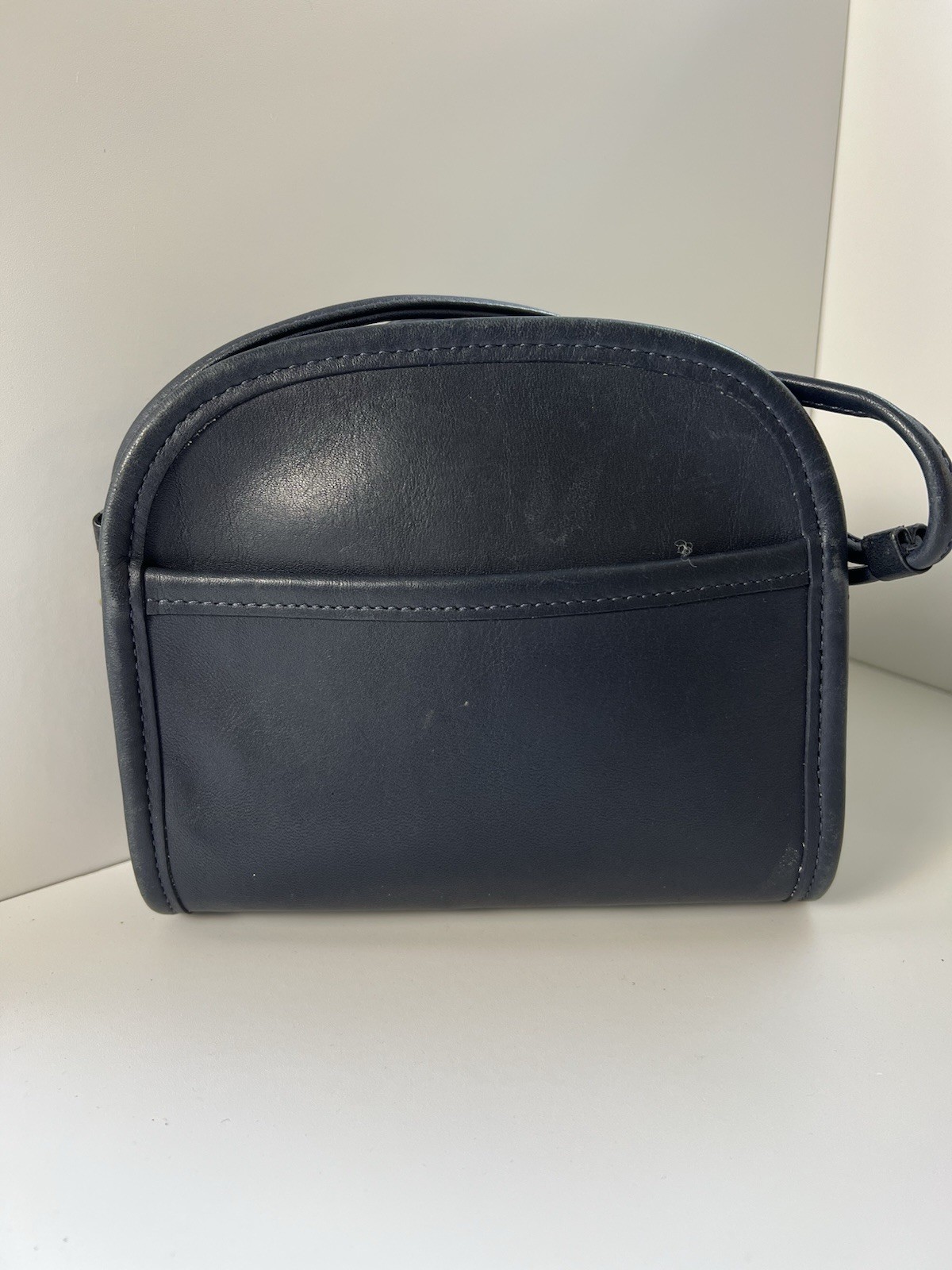 Vintage Coach Abbie Zip Crossbody Bag 9071 Limited Navy Blue USA Made Rare