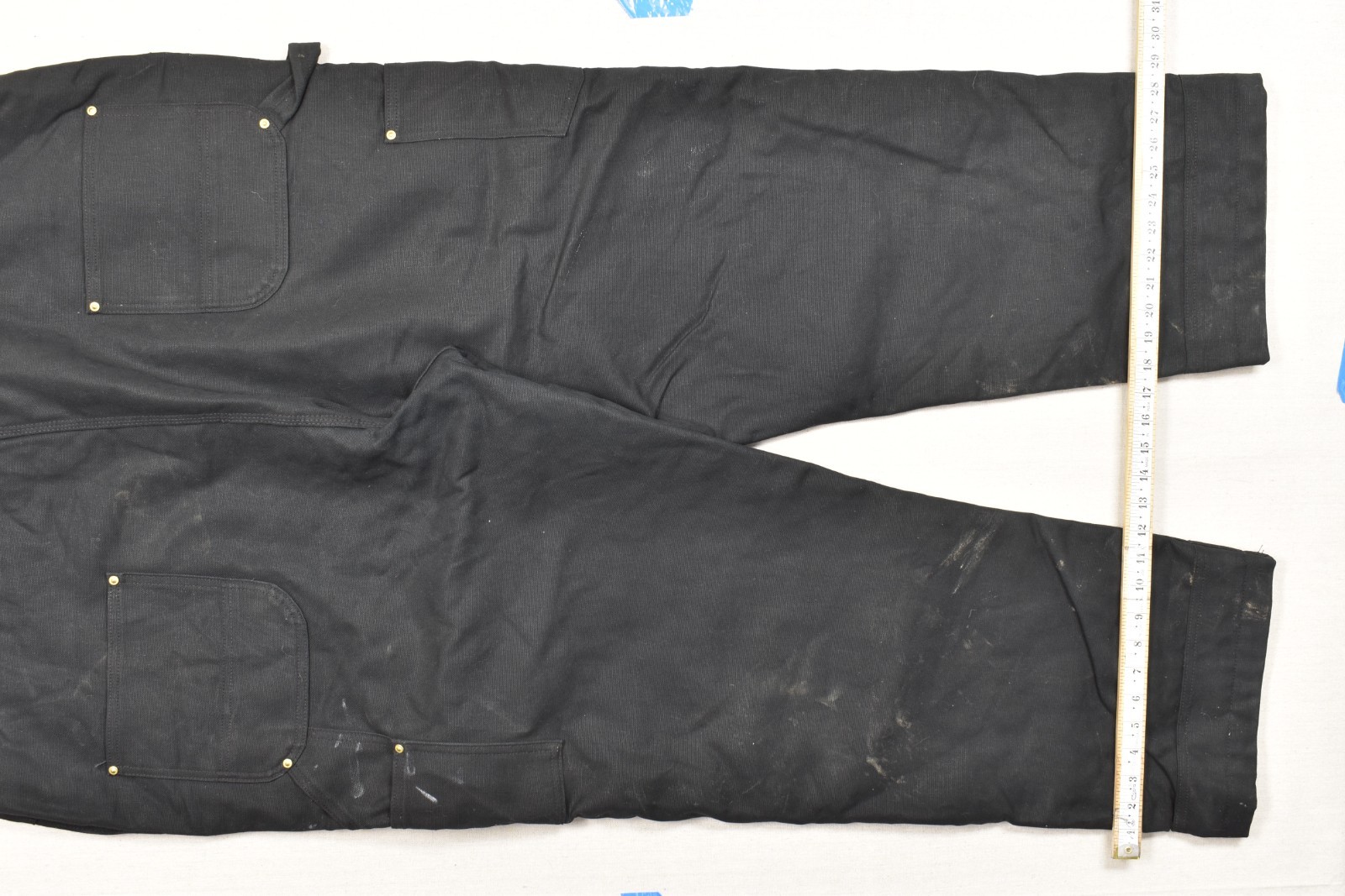 Carhartt 104393 Quilt Lined Loose Fit Duck Bib Overalls Black Size 2XL Regular