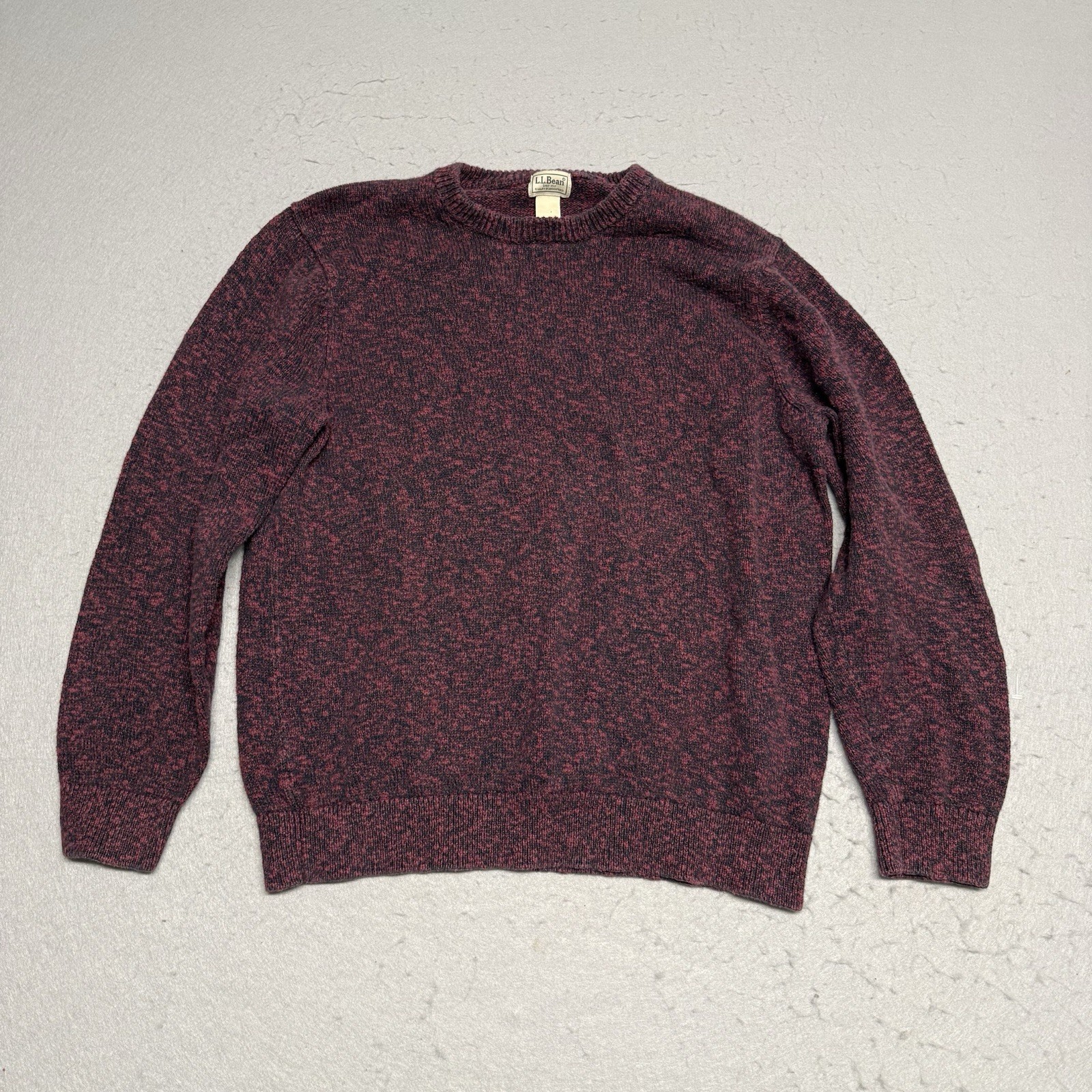 LL Bean Classic Crewneck Knit Sweater 100% Cotton Men’s Size XL Fisherman
