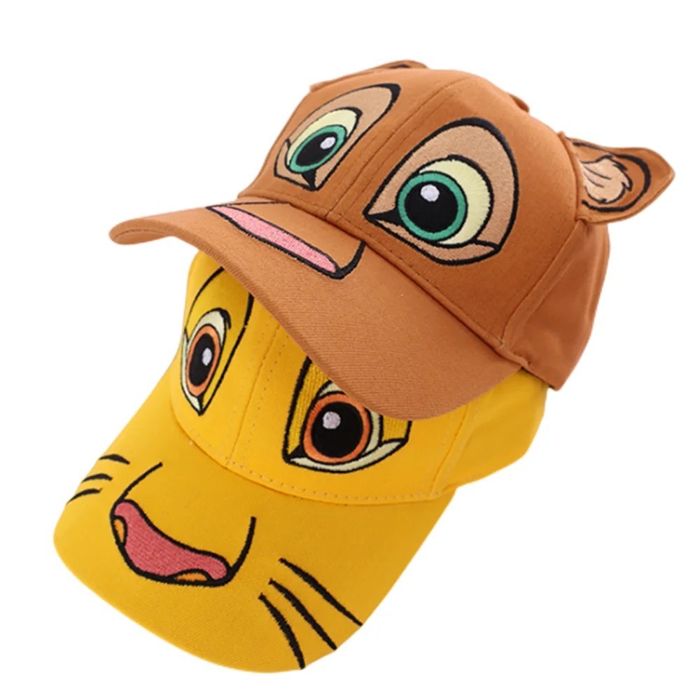 Children Baseball Cap Cartoon Lion Animal Hat Adjustable Sun Hat For Boys Girls