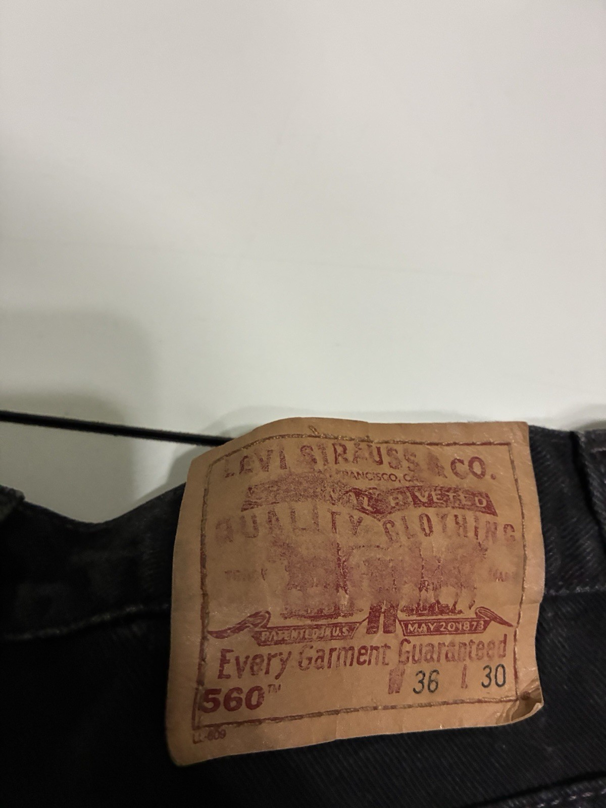 Vintage Levi’s 560 Jeans 36×30 Black Baggy Loose Tapered Skater Grunge Cyber Y2K