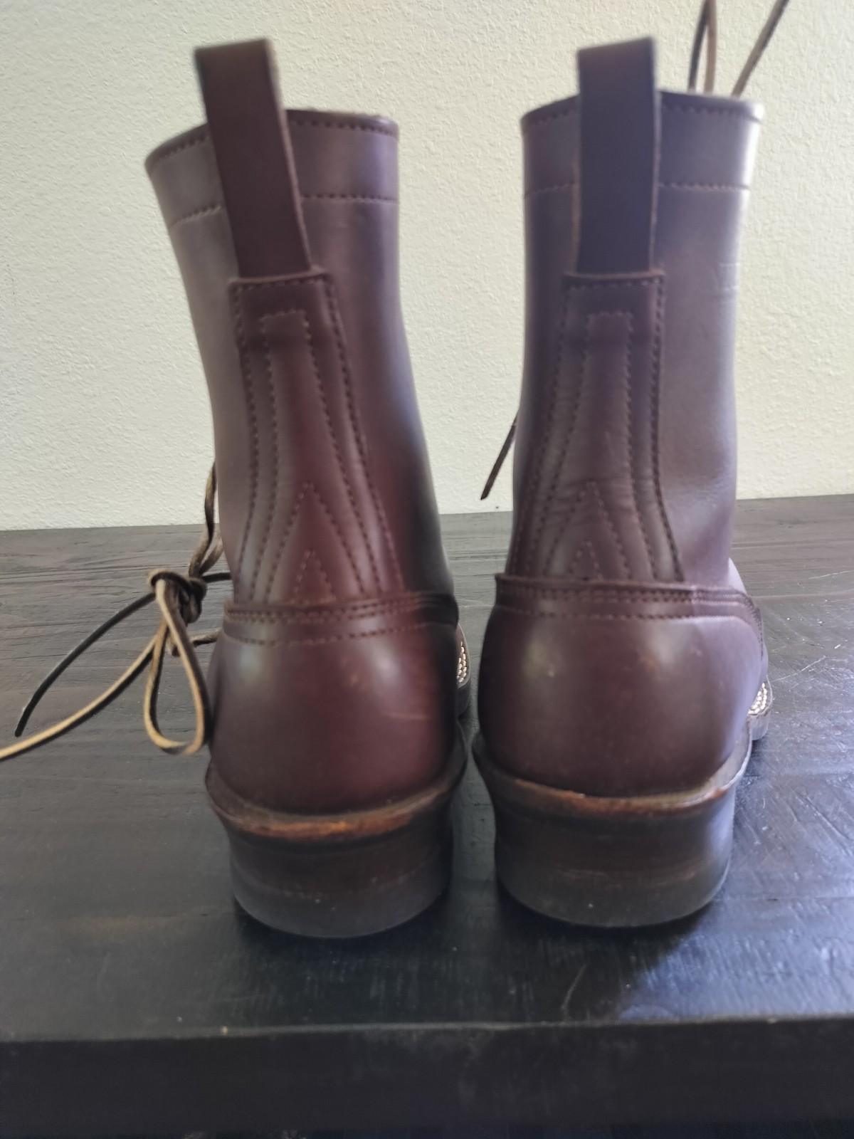 Nicks Handmade Boots Ranger 8.5d 55 Last Walnut Leather Made In USA