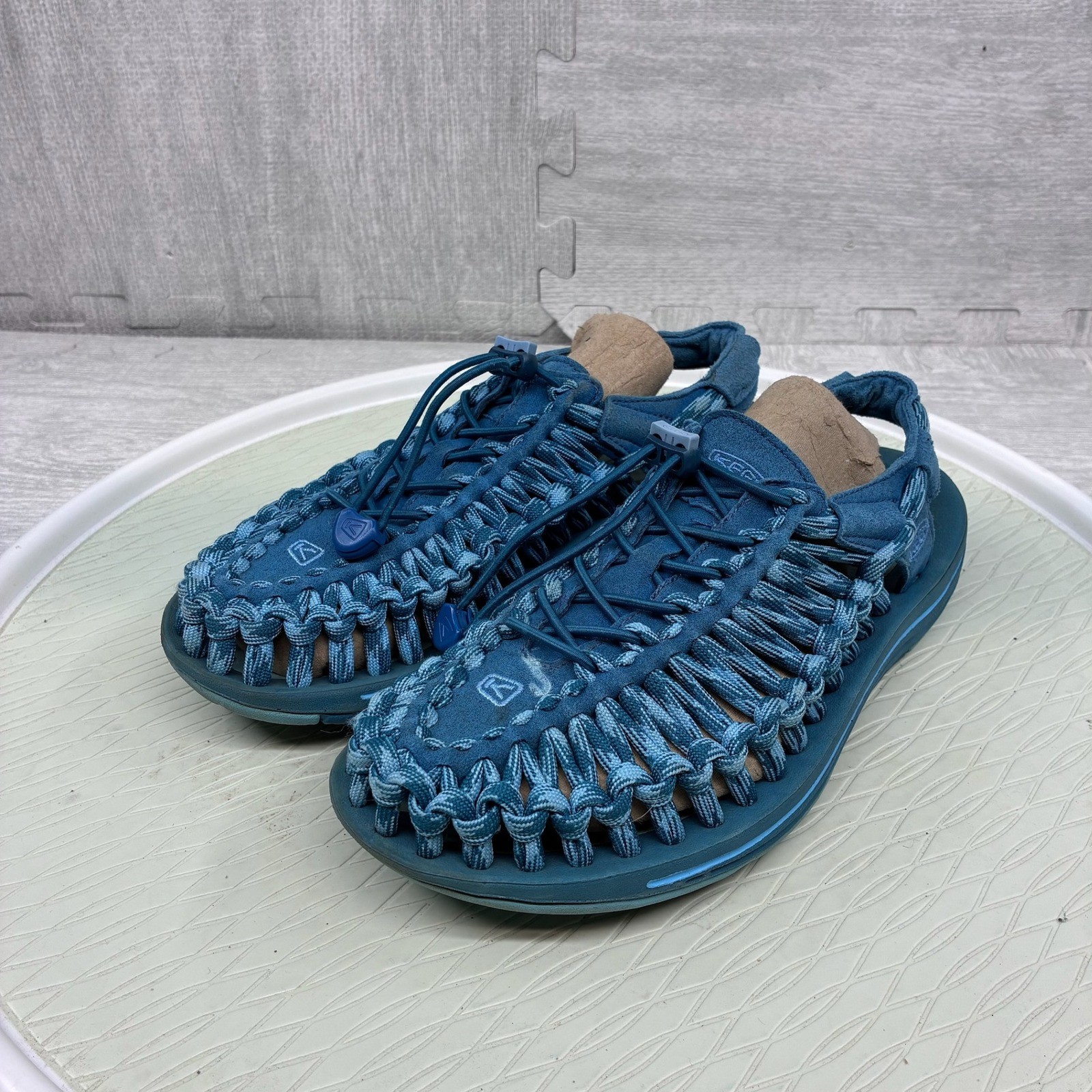 Keen Uneek Sandals Mens 8.5 Blue Braided Cord Hybrid Outdoor Shoes 1013242