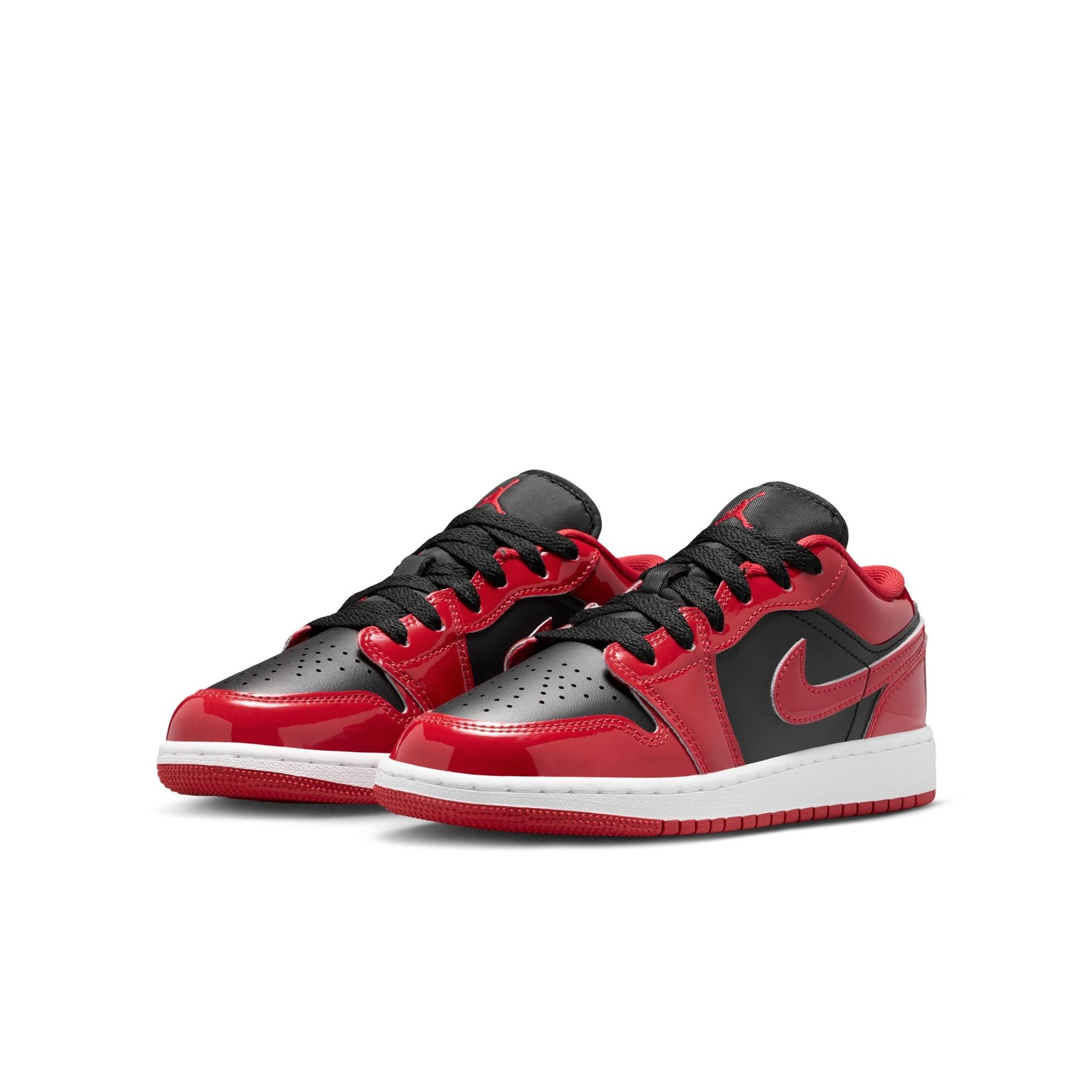 Nike Air Jordan 1 Low GS Patent Bred Black Varsity Red HV4396-006 Kid’s Women’s