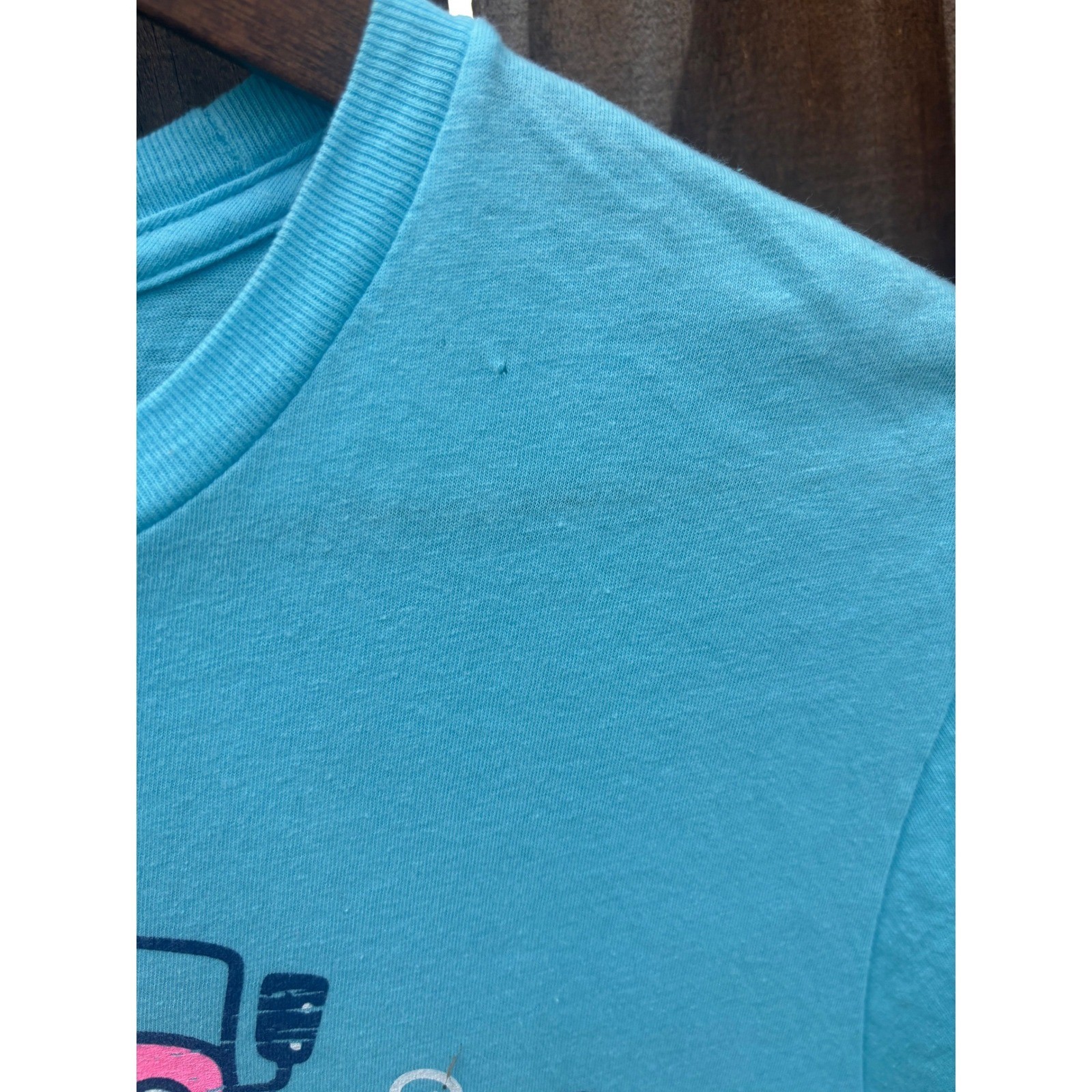 Jeep Hair Don’t Care Graphic T-Shirt Adult Medium Turquoise Blue GOOD CONDITION