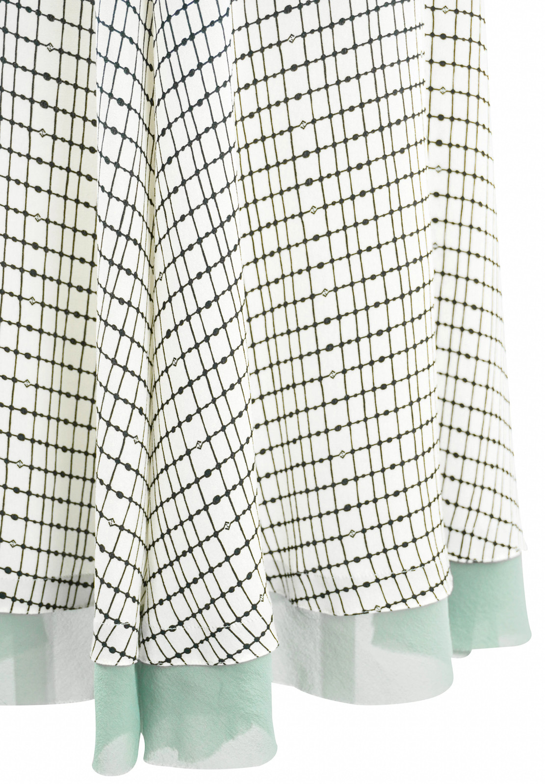 Fendi Grid Printed Dress in Off White