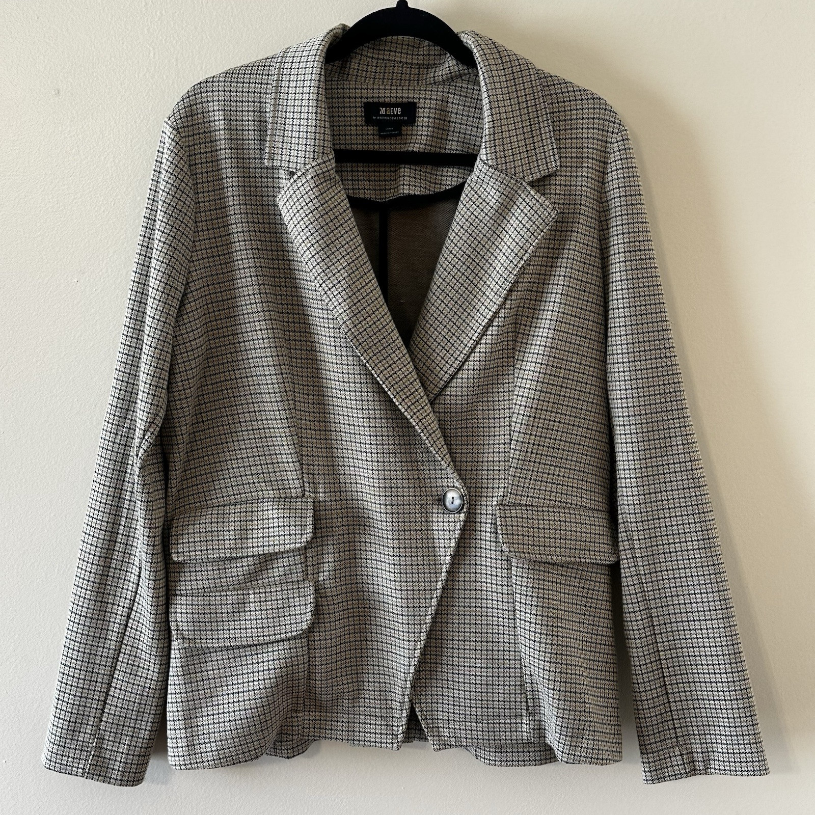 Maeve By Anthropologie Womens Collegiate Knit Blazer Academia Size L