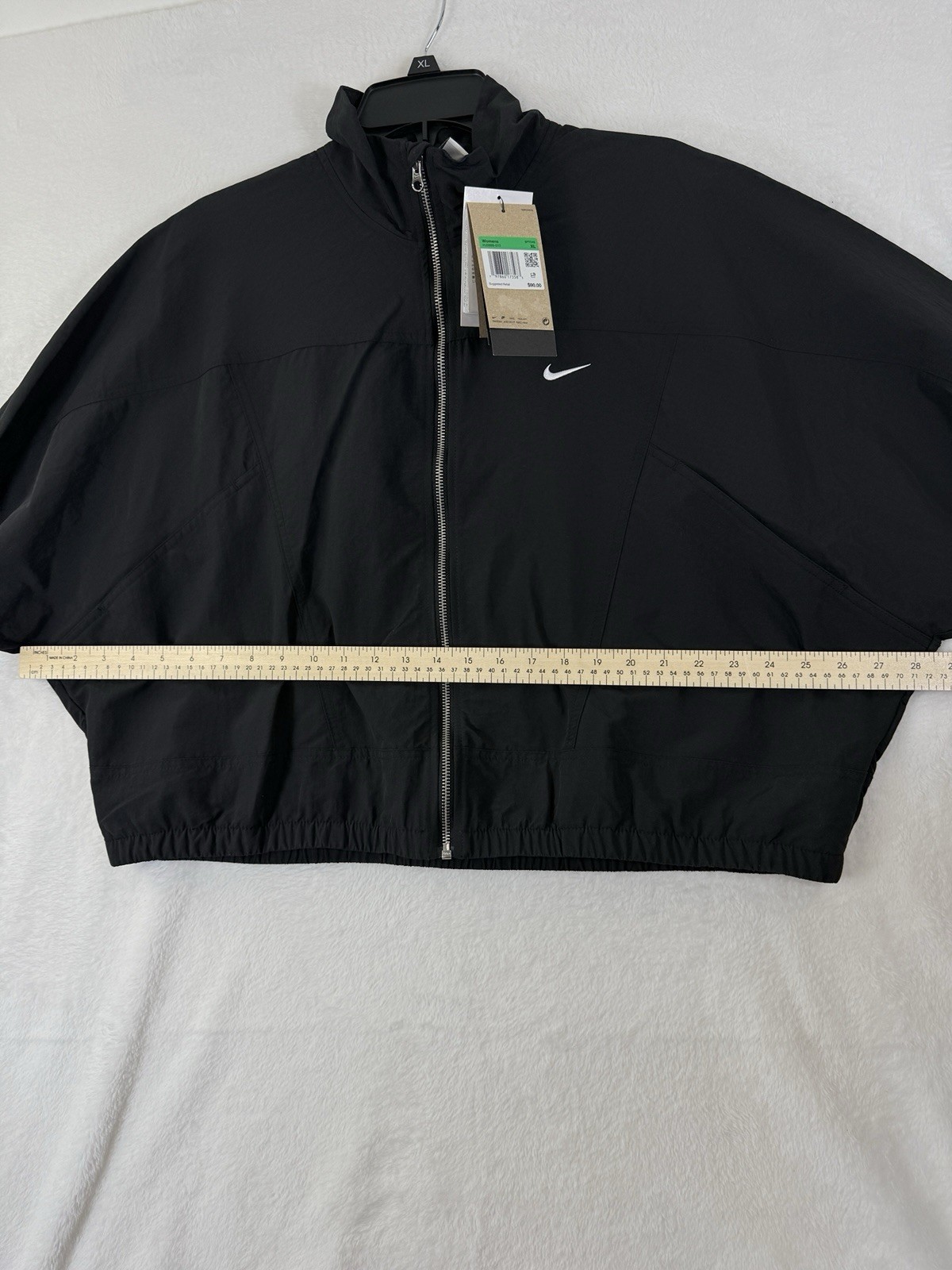 Nike Sportswear Jacket XL Womens Everything Wovens Black Full Zip Cropped NWT
