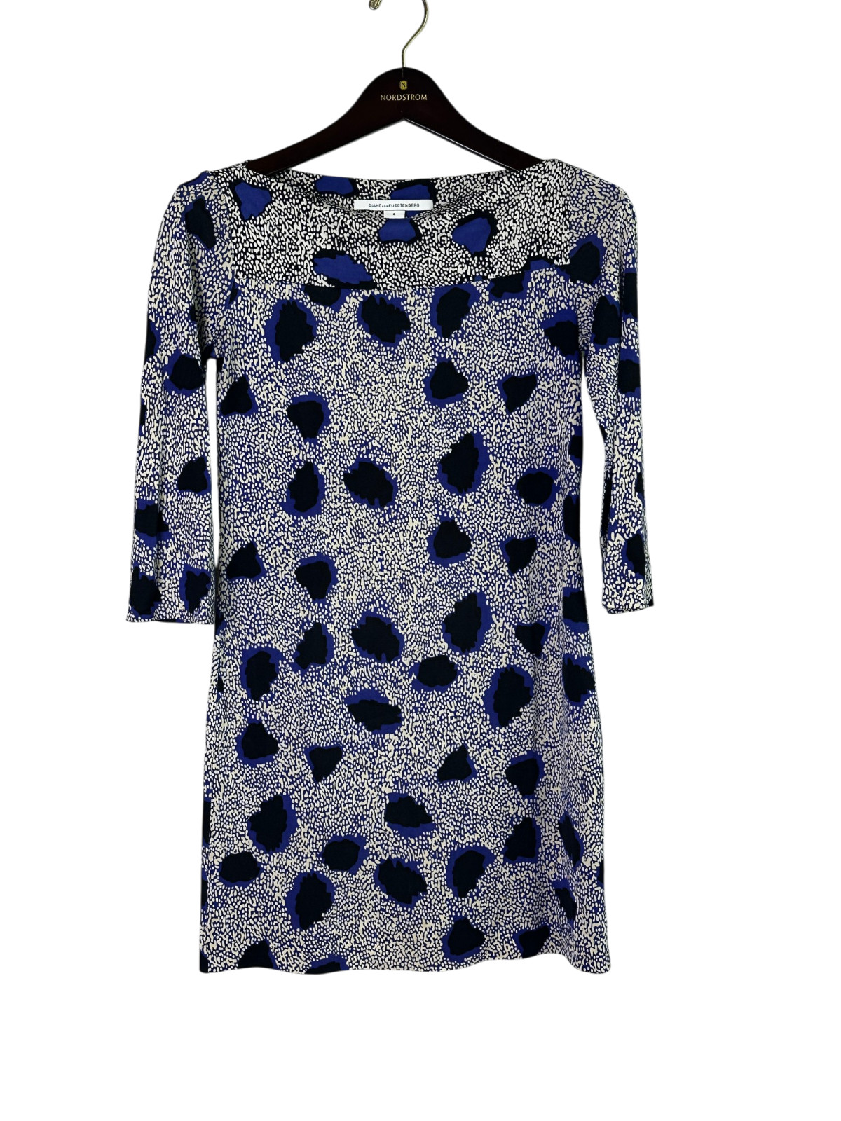 Diane von Furstenberg Silk Shift Dress Size 0 Classic Quiet Luxury Office Basics