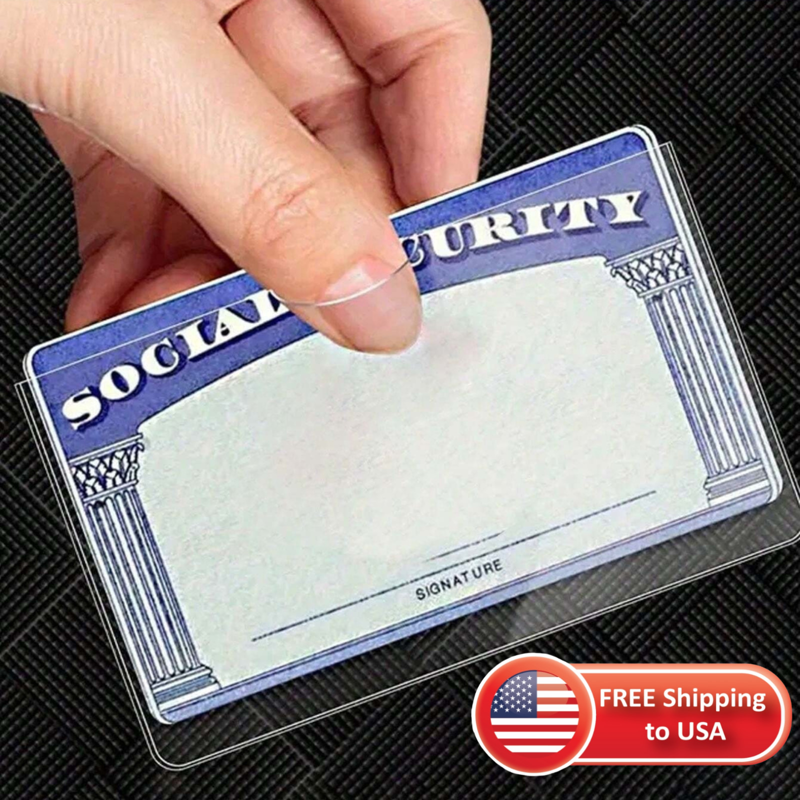 20Pcs Transparent Card Holder PVC Sleeve Waterproof ID Credit SSN Card Protector
