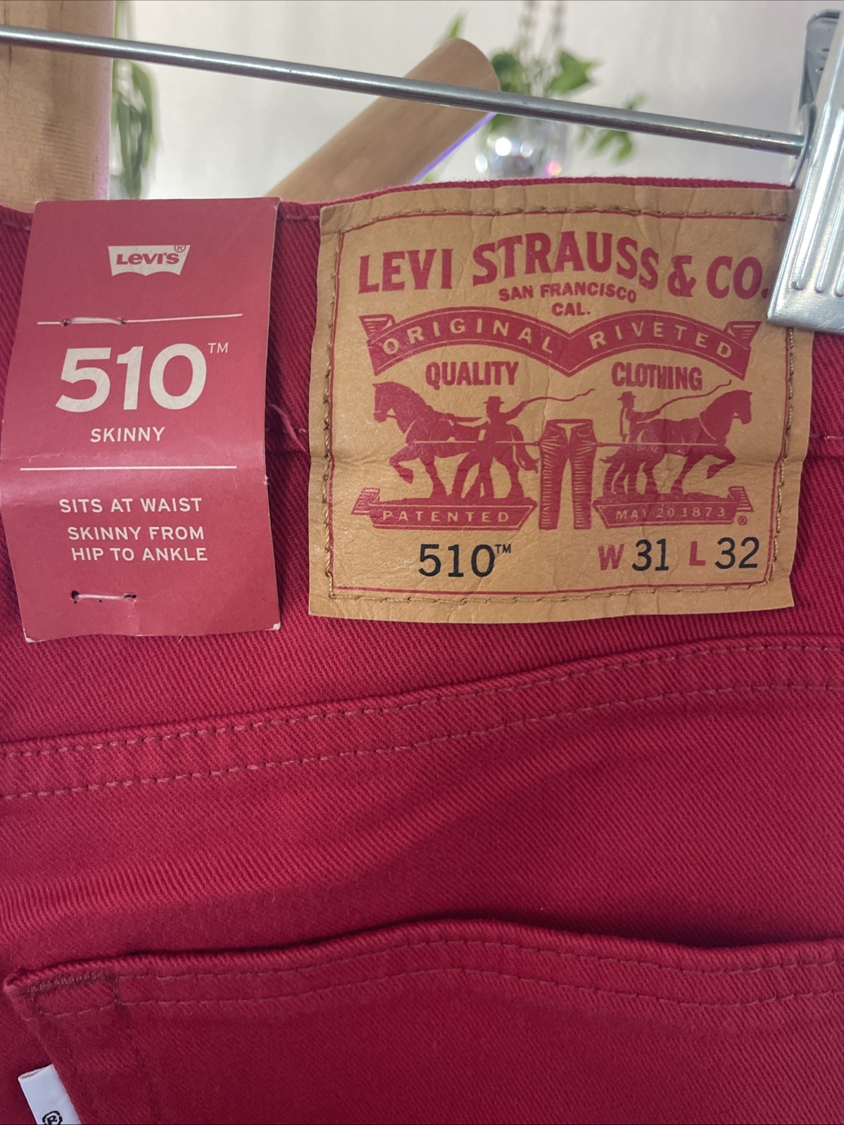 Levi’s 510 Skinny Red Size 31 X 32 New With Tags❤️‍🔥❤️‍🔥❤️‍🔥❤️‍🔥❤️‍🔥￼
