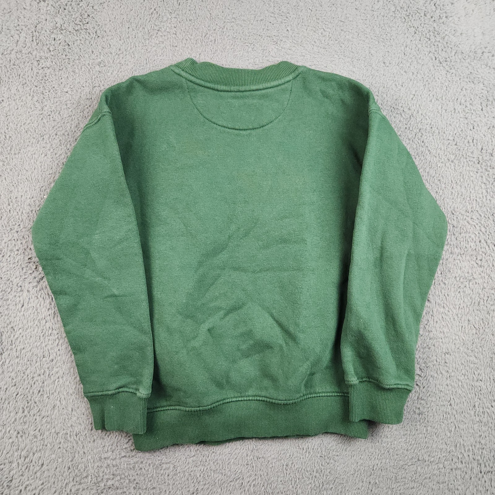 Bass Pro Shops Sweatshirt Mens Small Green Crewneck Pullover Logo Cotton Blend