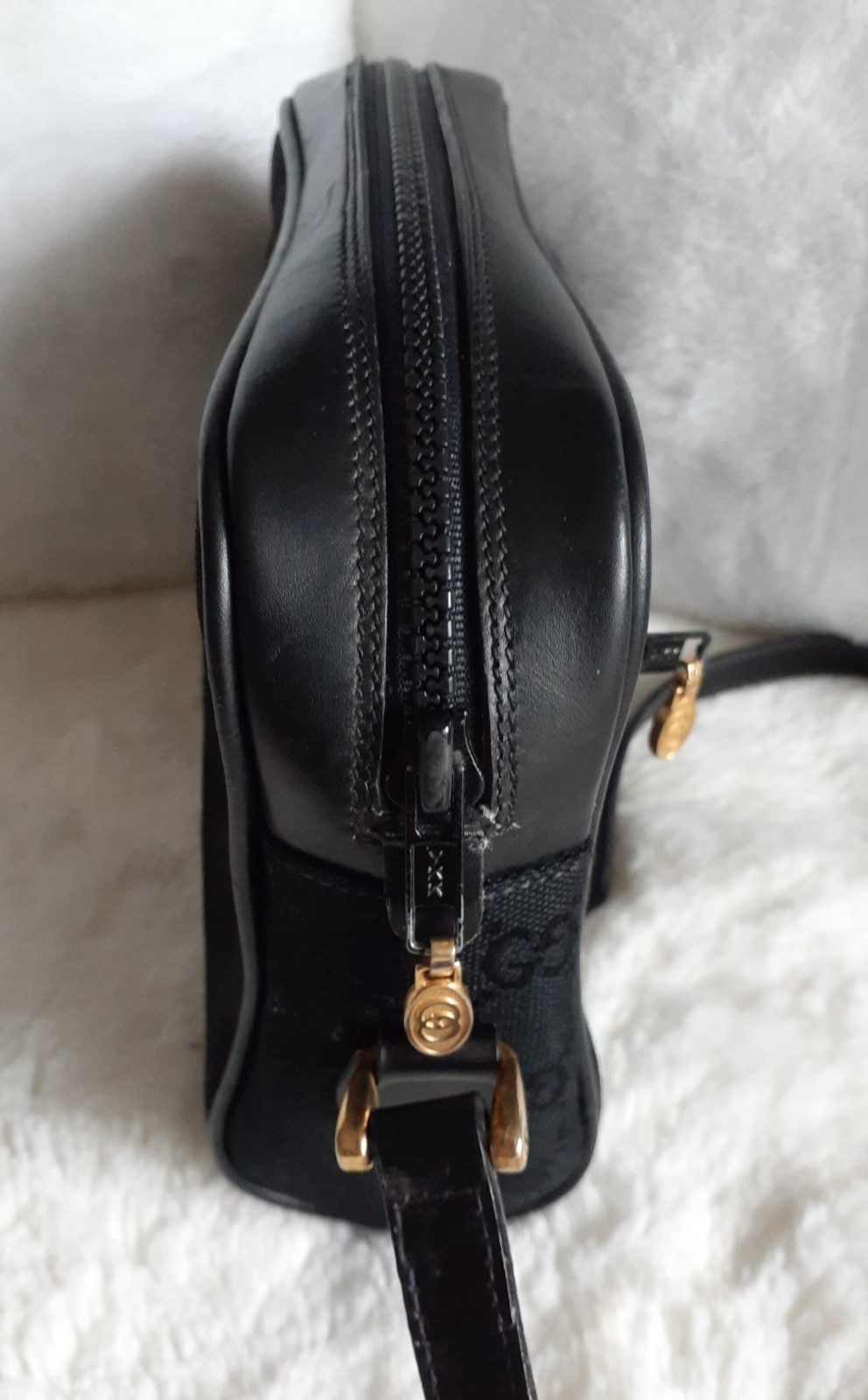 Vintage Designer Ophidia Gucci Crossbody Black W/ Web Sherry Line Pre-Owned Fair