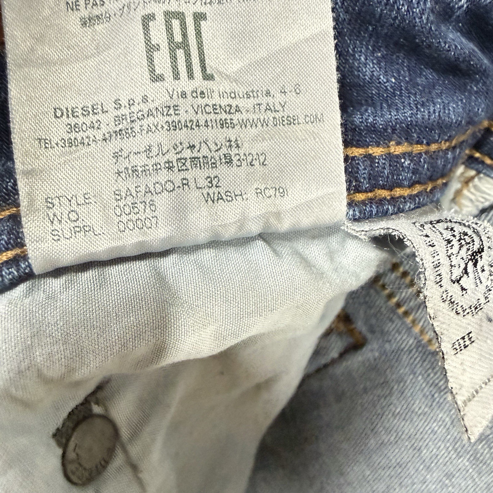 Diesel Safado-R Jeans Men 29×32 Blue Slim Straight Stretch Medium Wash RC79I