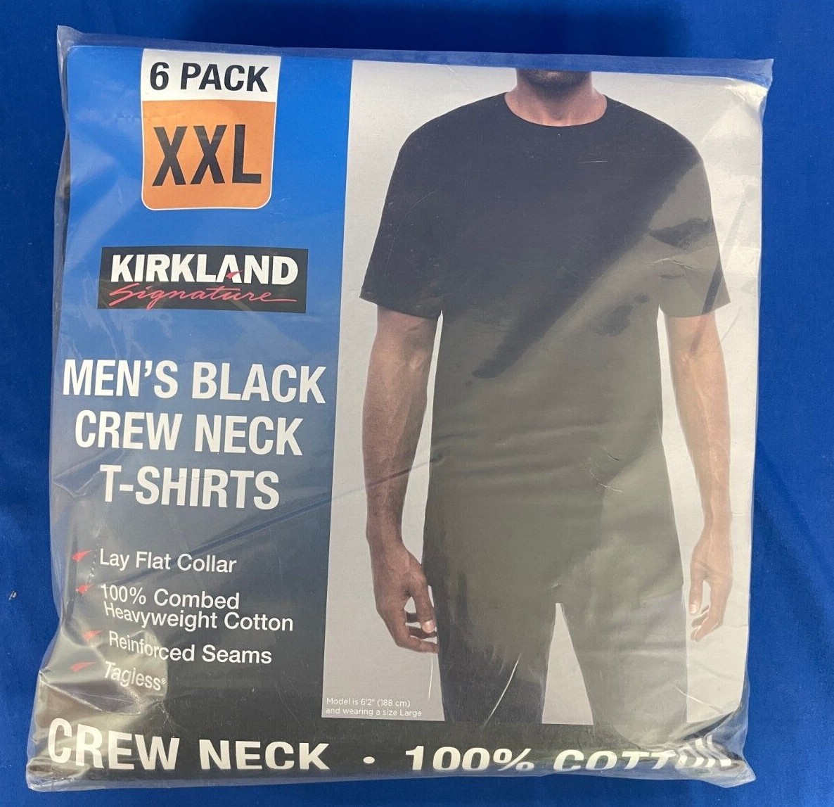 Kirkland Signature Men’s Crew Neck 6-Pack T-Shirts – Choose Color & Size – NEW