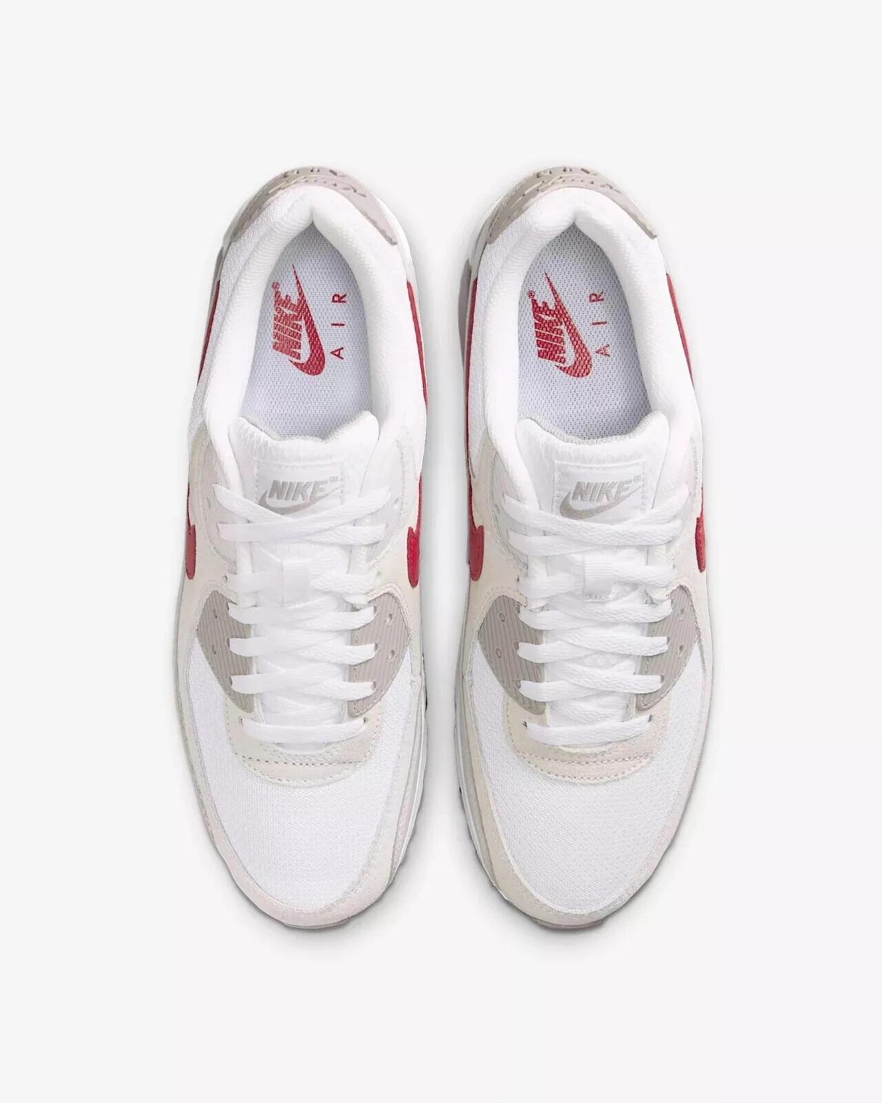 Nike DM0029-113 Air Max 90 White College Grey Vast Grey Red Men’s shoes mot04