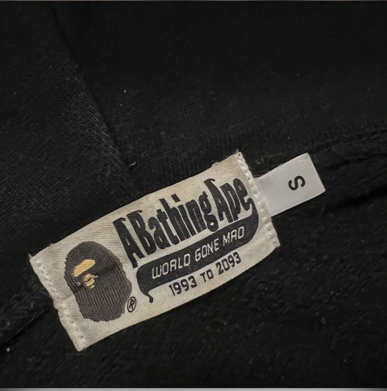 Black bape hoodie authentic small