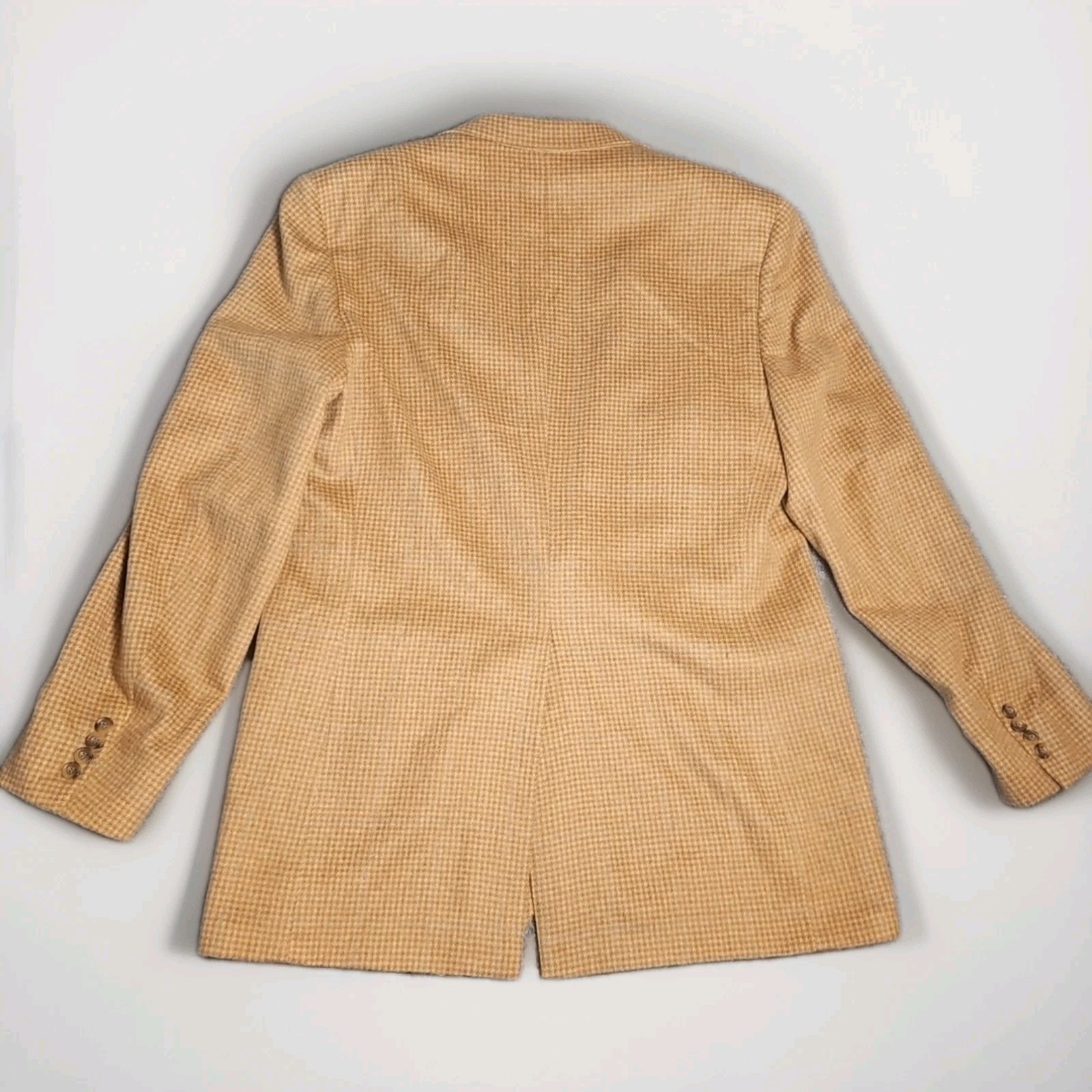Vintage Christian Brooks 100% Camel Hair Blazer Men’s 42R Tan Check Sport Coat