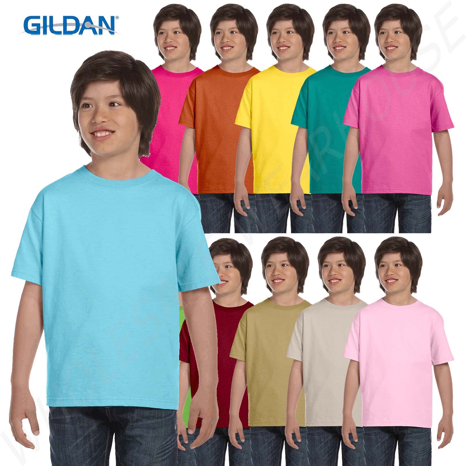 Gildan Youth T-Shirt Short Sleeves 5.6 oz 50/50 DryBlend XS-L G800B