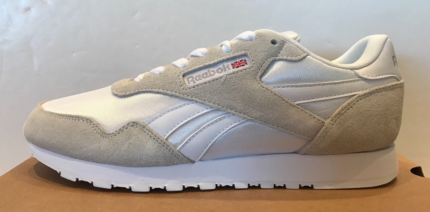Reebok Women’s Royal Nylon Casual Shoes – BD1555 – White/Steel – NWD – Medium