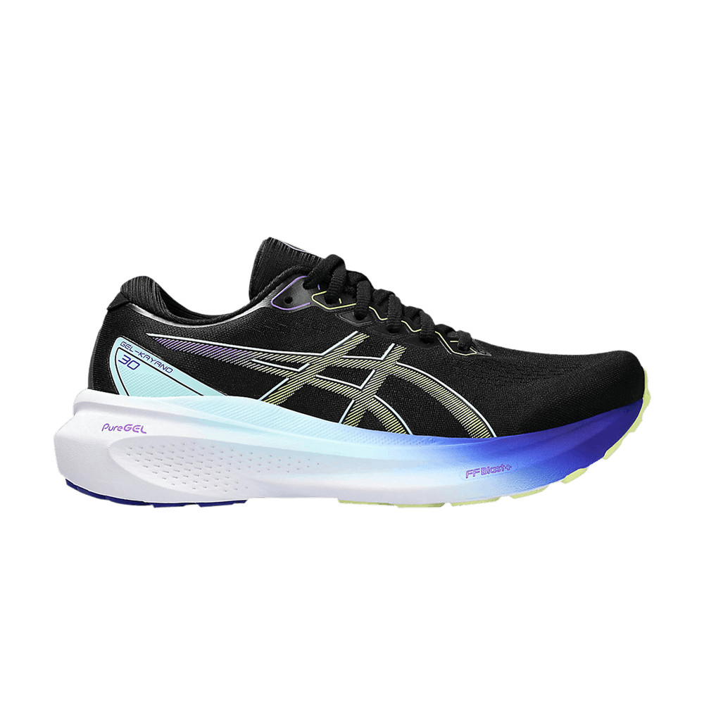 ASICS Wmns Gel Kayano 30 Black Blue Glow Yellow 1012B357-003 Women’s Sizes