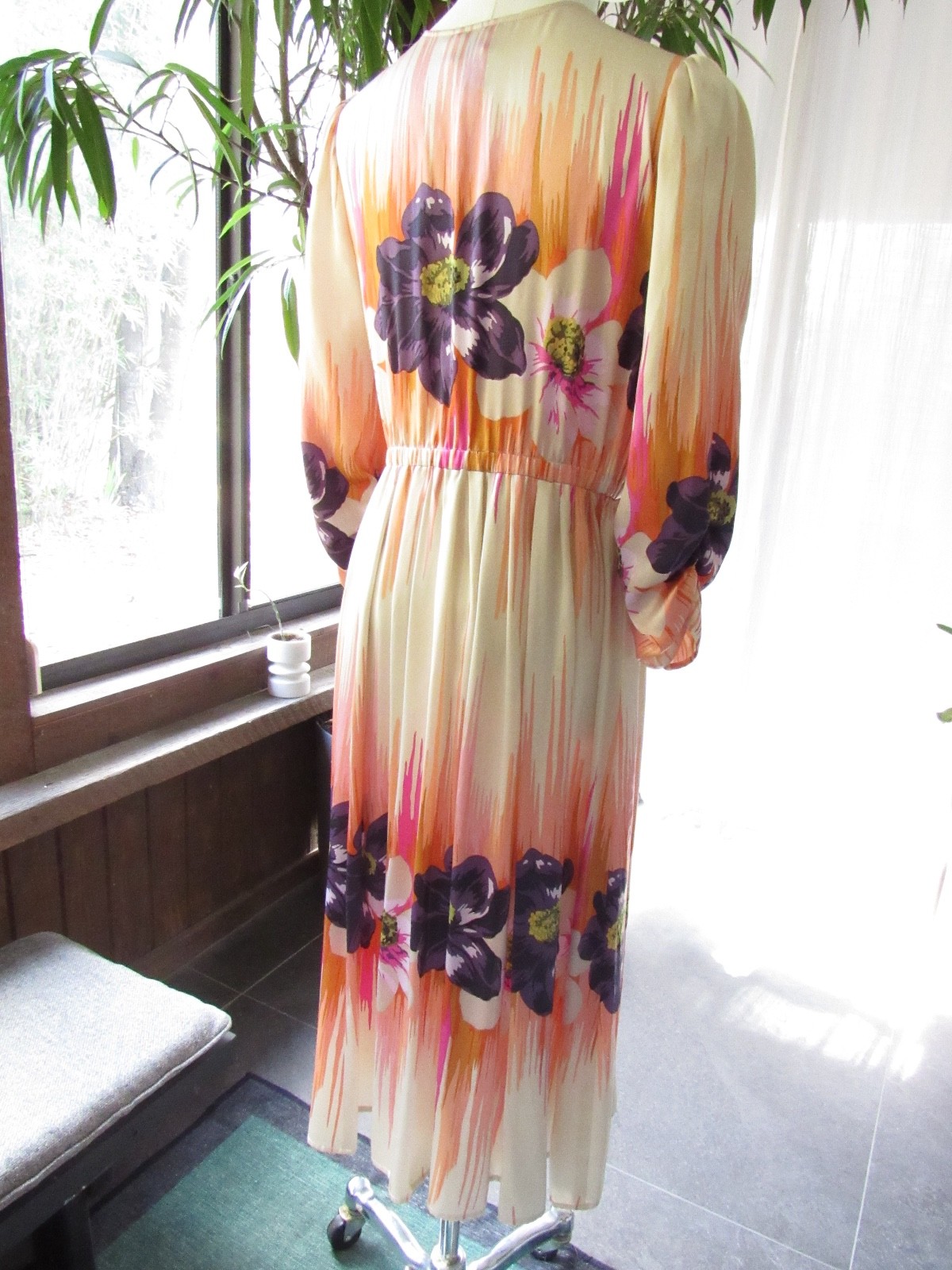 $240 Anthropology Plenty tracy reese Silk DRESS sequins Floral Party Holiday Vtg