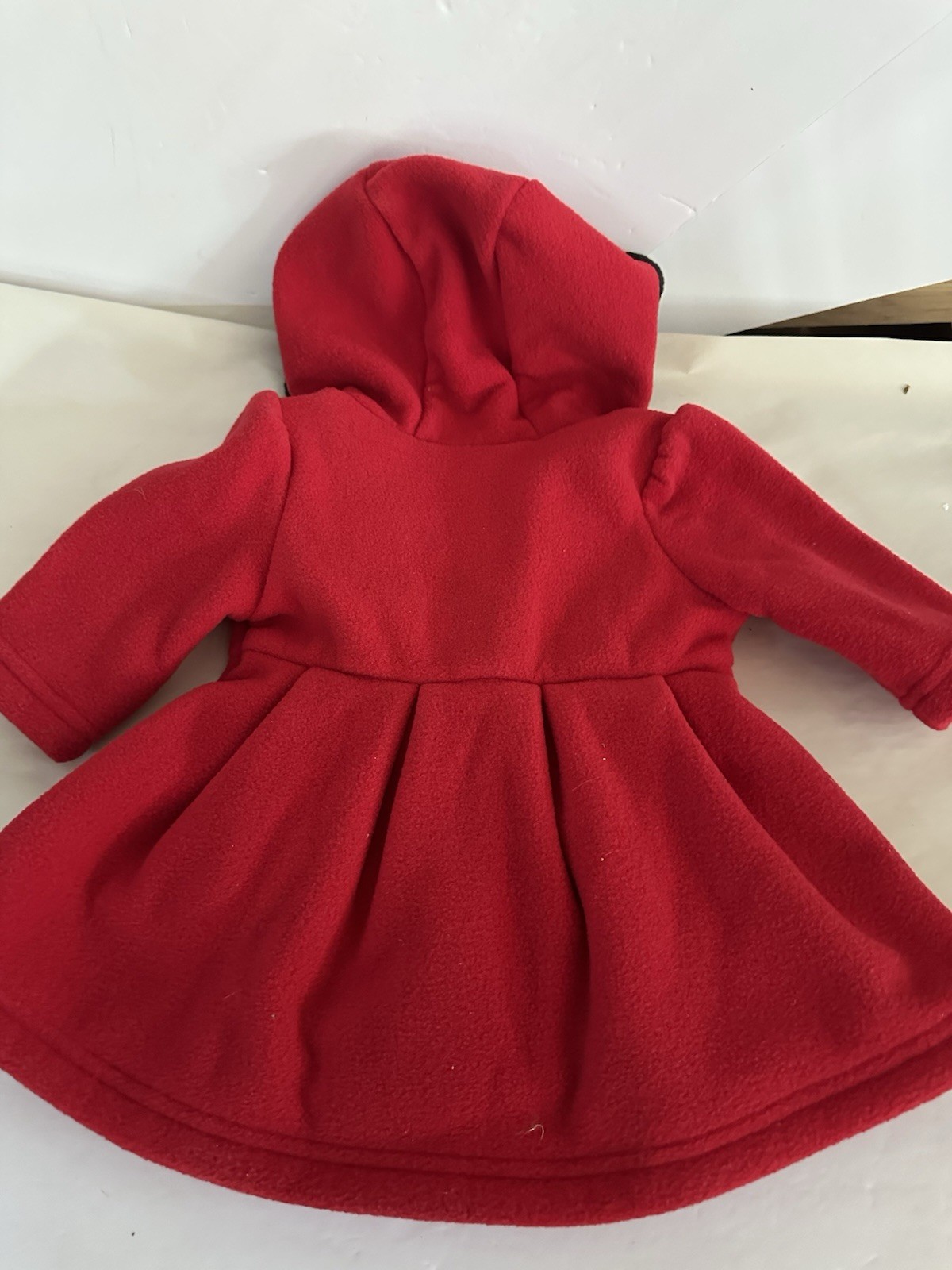 Infant Christmas Coat 6mo Red With Black Trim