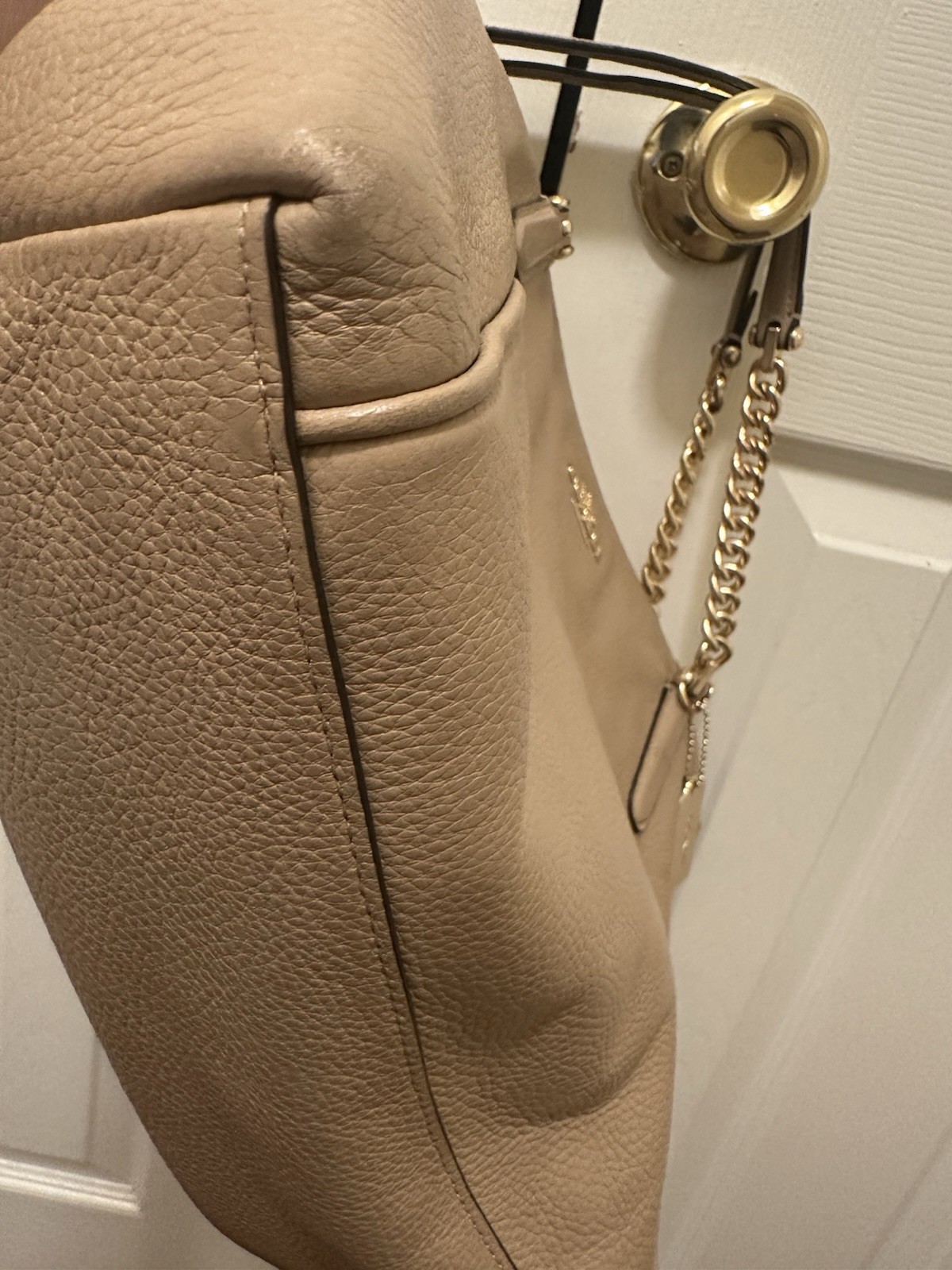 Coach Ava Chain Tote Color Pebble