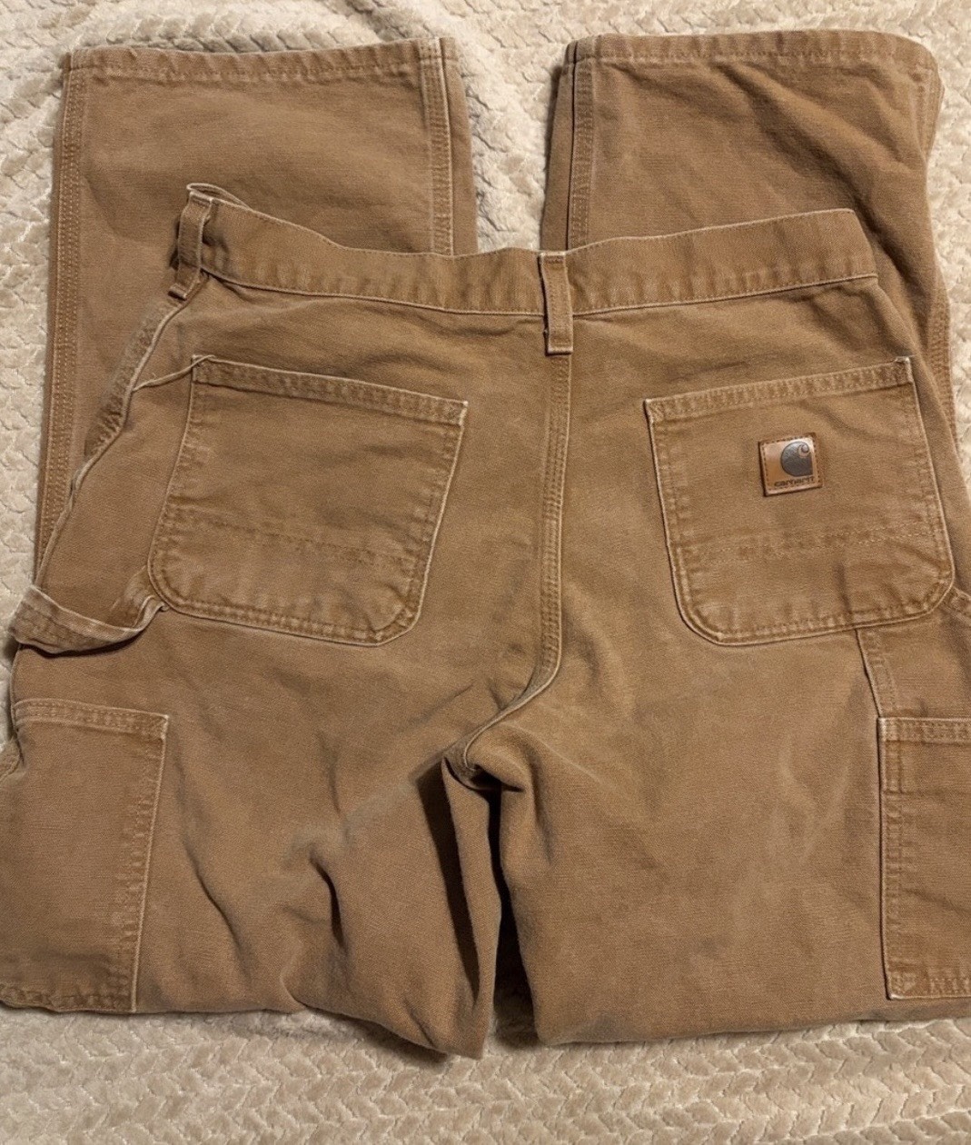 Carhartt B11BRN Original Dungaree Fit Canvas Cotton Work Pants Brown 30×30