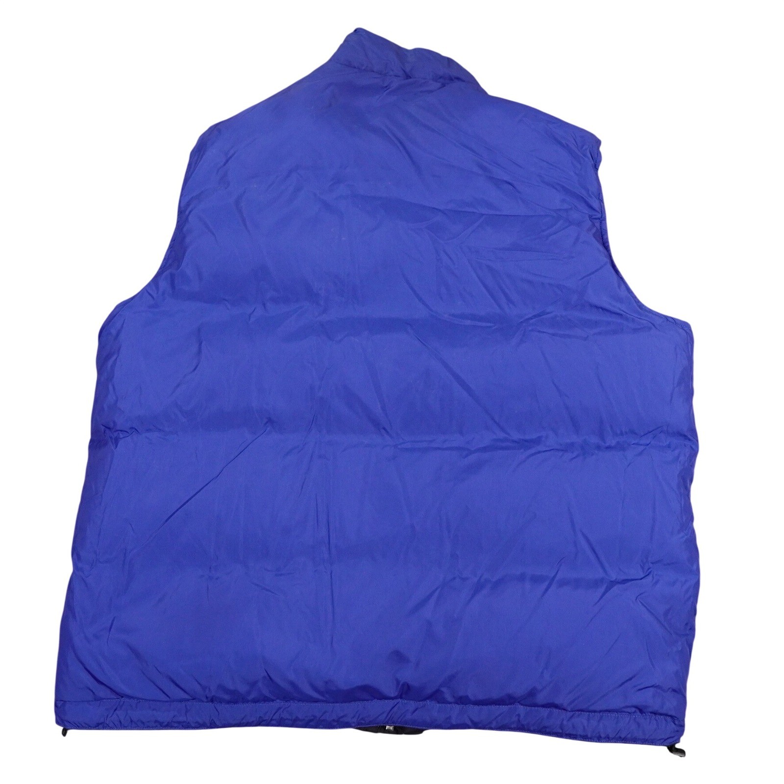 Lands’ End Mens Reversible Goose Down Puffer Vest Black Blue XL 46-48 73443